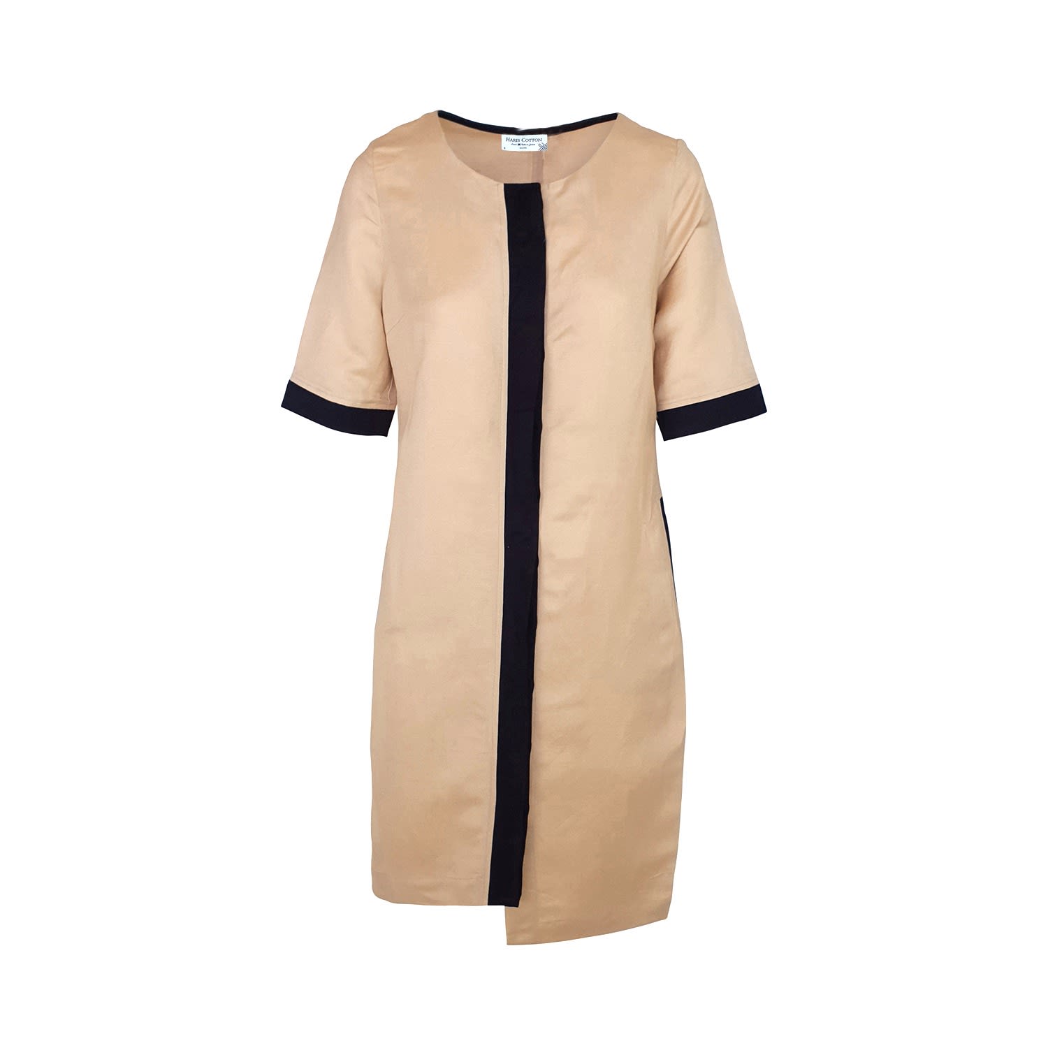 Haris CottonHaris Cotton - Linen Blend Midi Dress With Front Buttons ...