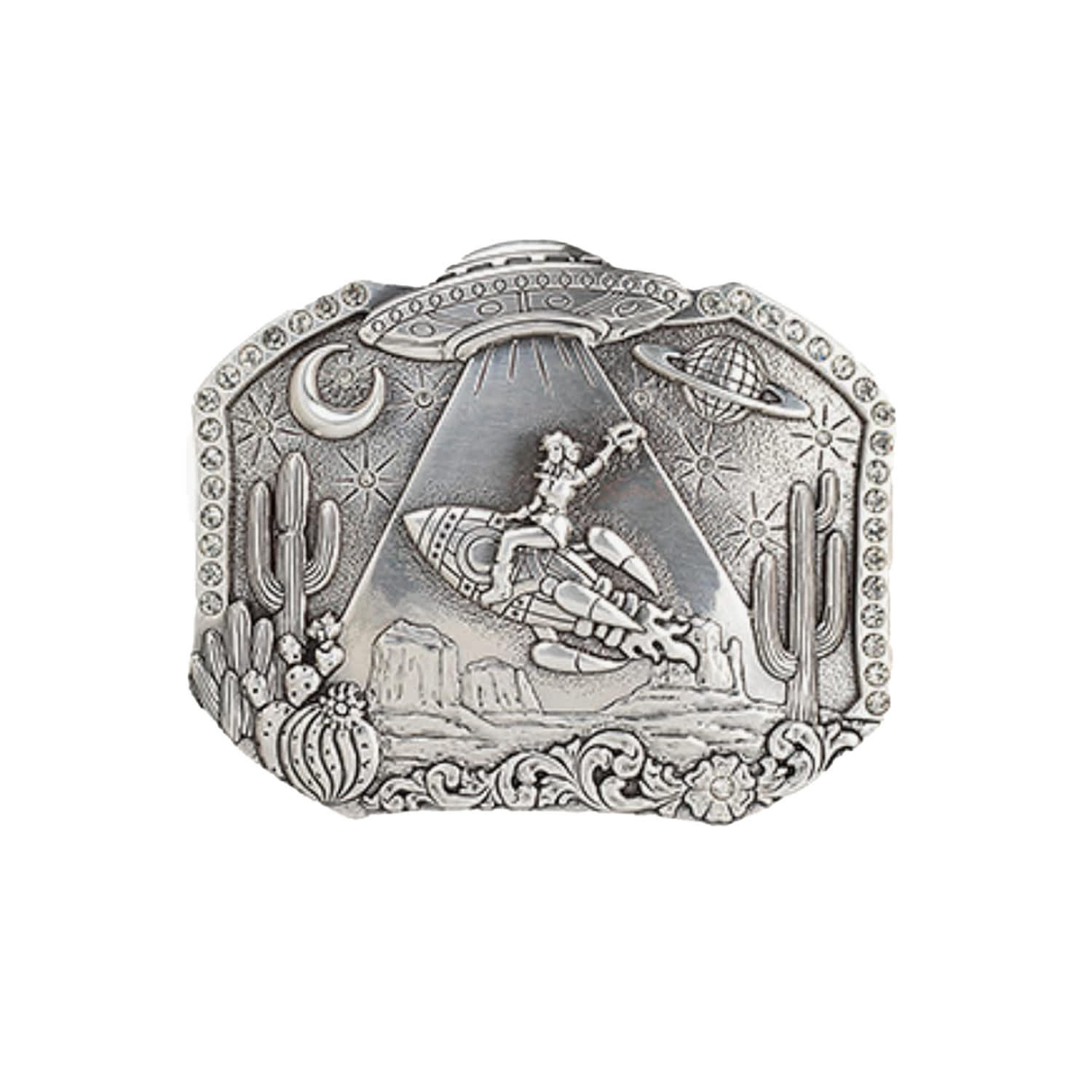 Madeleine Simon Studio Women's Silver Catch Me If You Can, Space Cowgirl Buckle In Silver