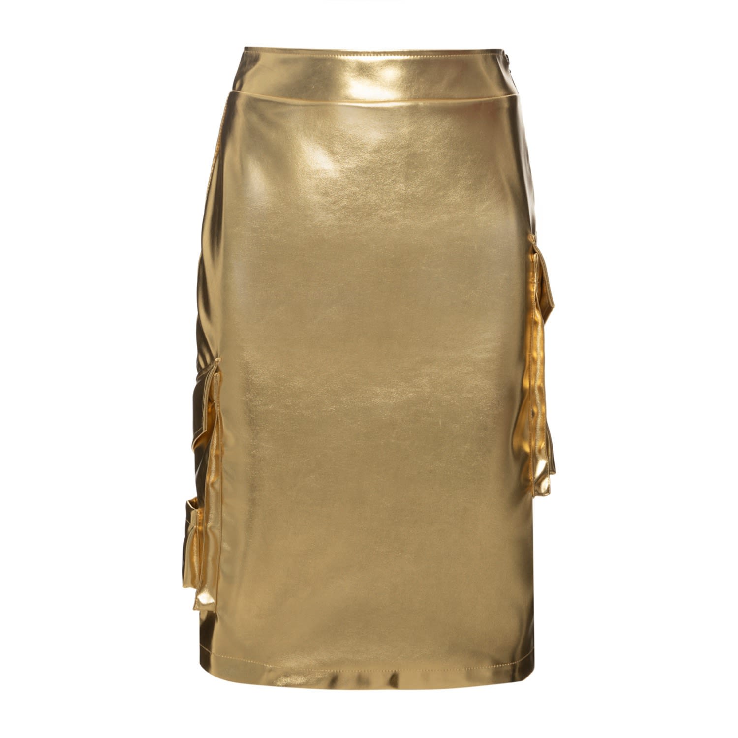 Women’s Tech Pelle Pocket Skirt Golden Extra Small Balletto Athleisure Couture