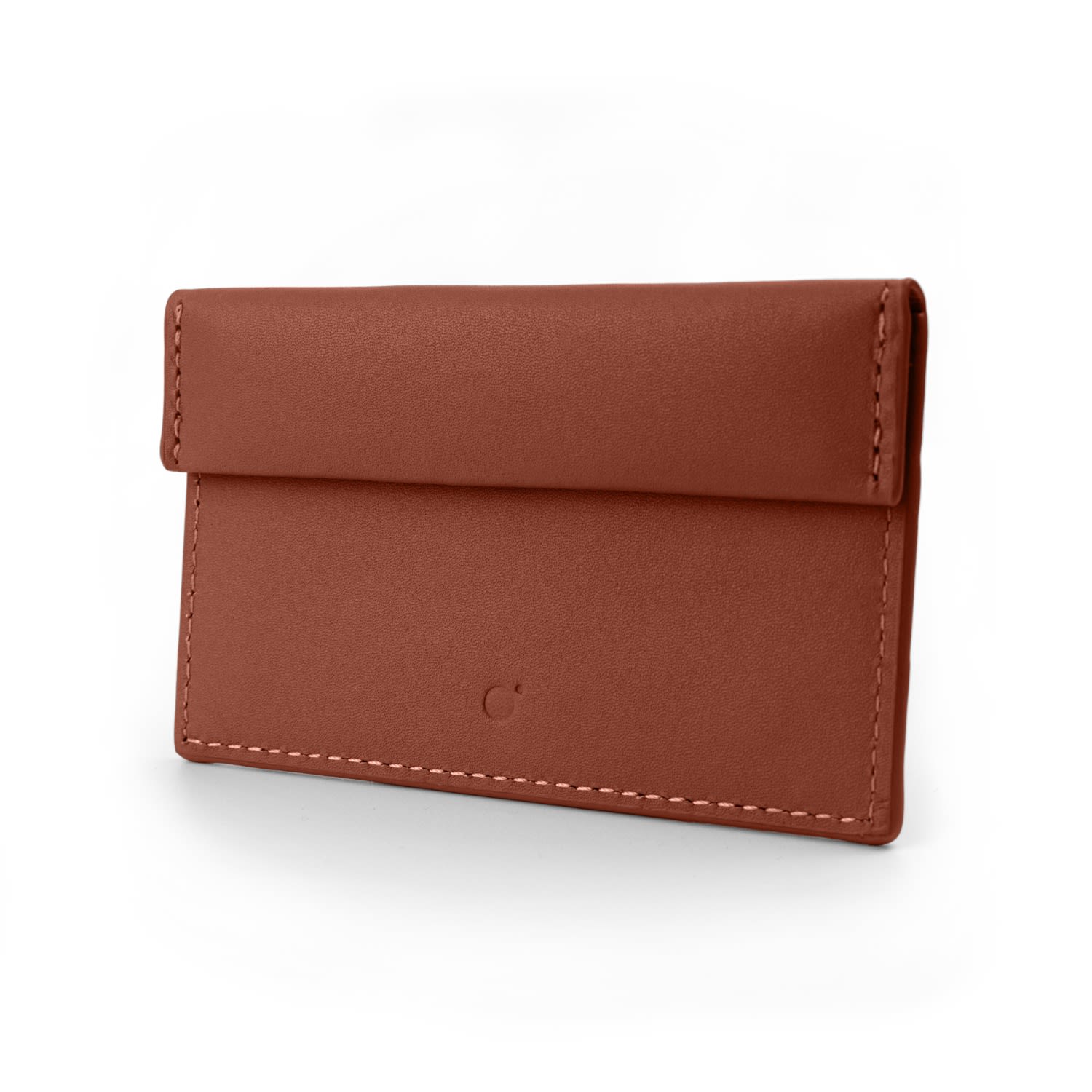 Godi. Men's Rose Gold / Brown Handmade Compact Leather Coin And Card Holder - Rust Brown In Multi