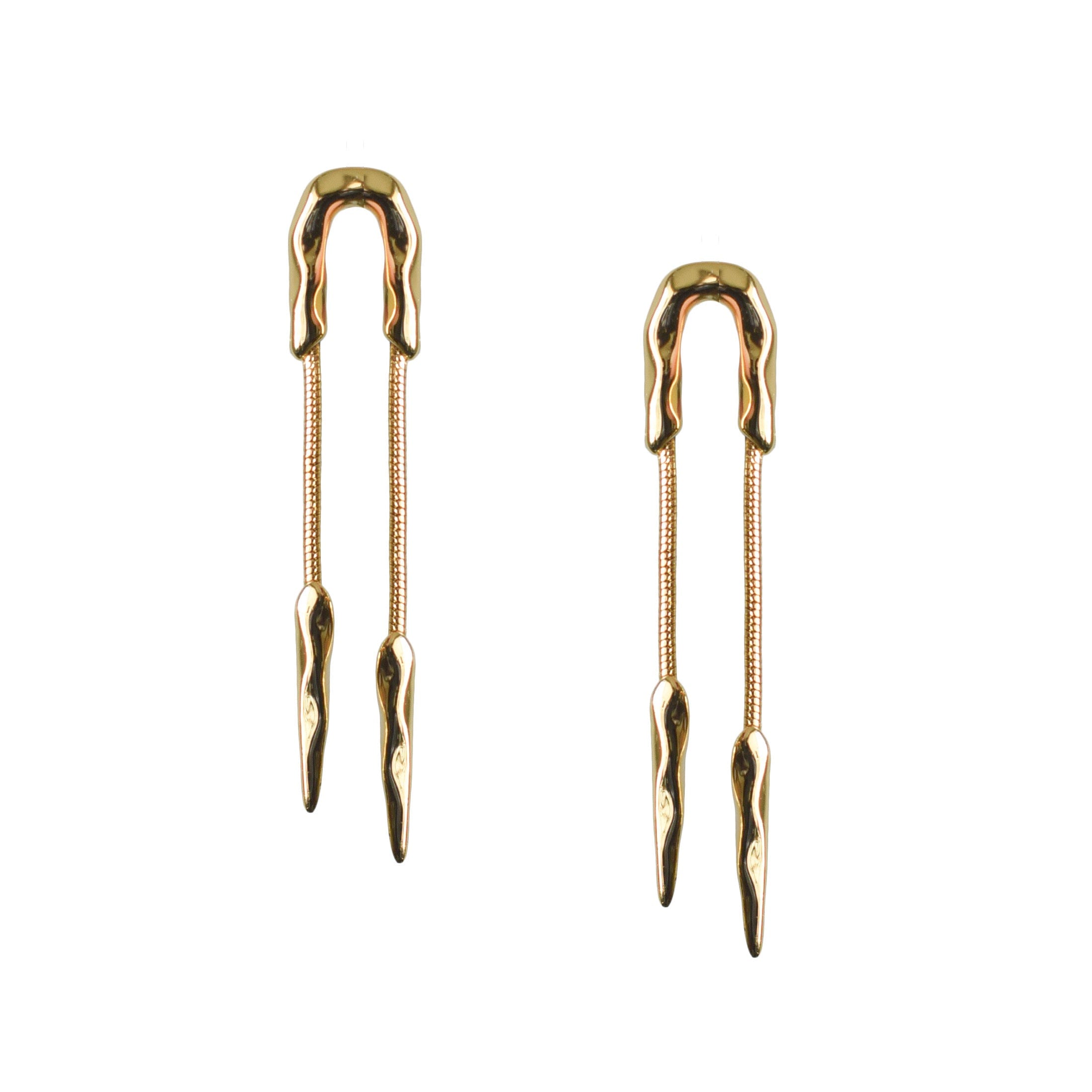 Adriana Pappas Designs Women's Gold Molten Metal Earrings In Gold