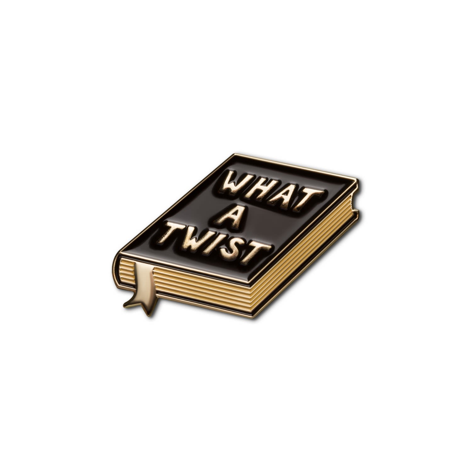 Women’s Black Enamel Pin What A Twist Make Heads Turn