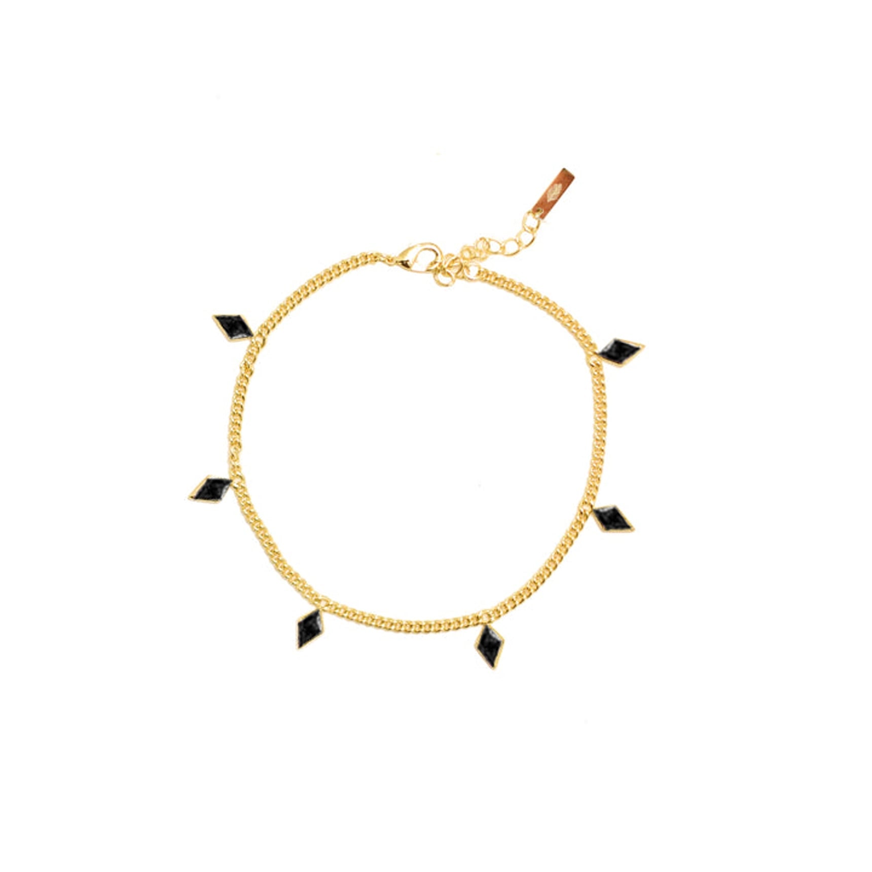 Adriana Pappas Designs Women's Gold / Black Crystal Kite Bracelet- Black In Multi