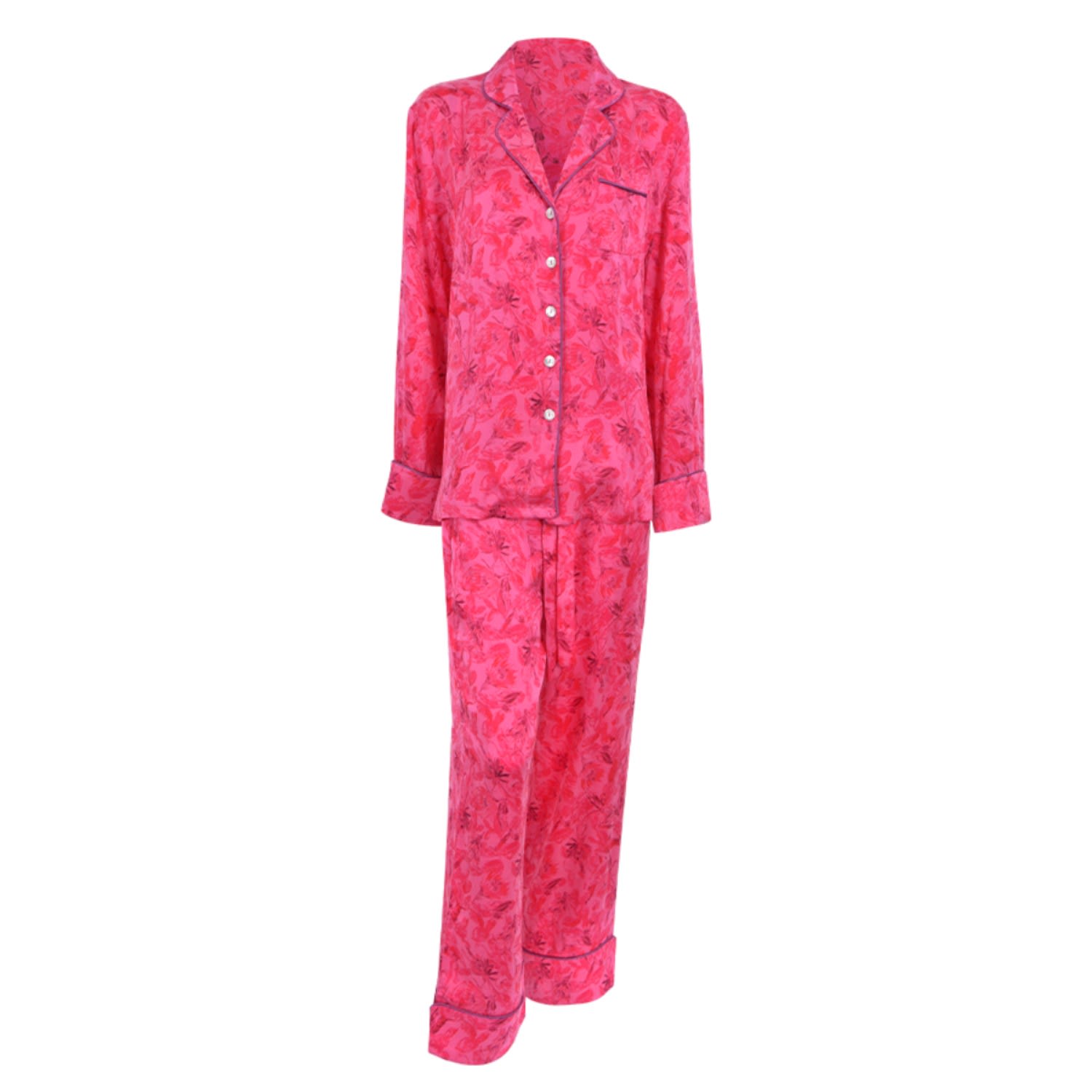 Bown Of London Ladies Vegan Silk Pyjama - Multicolour
