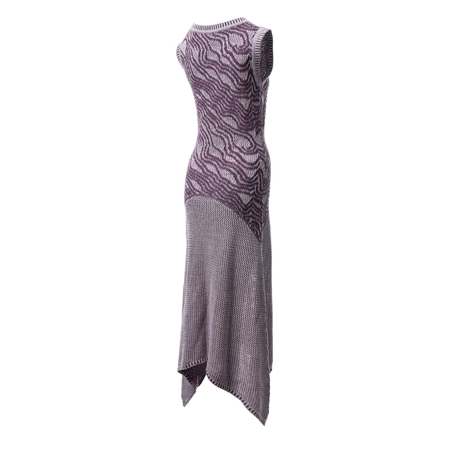 Fully Fashioning Bella Knit Sleeveless Dress - Purple