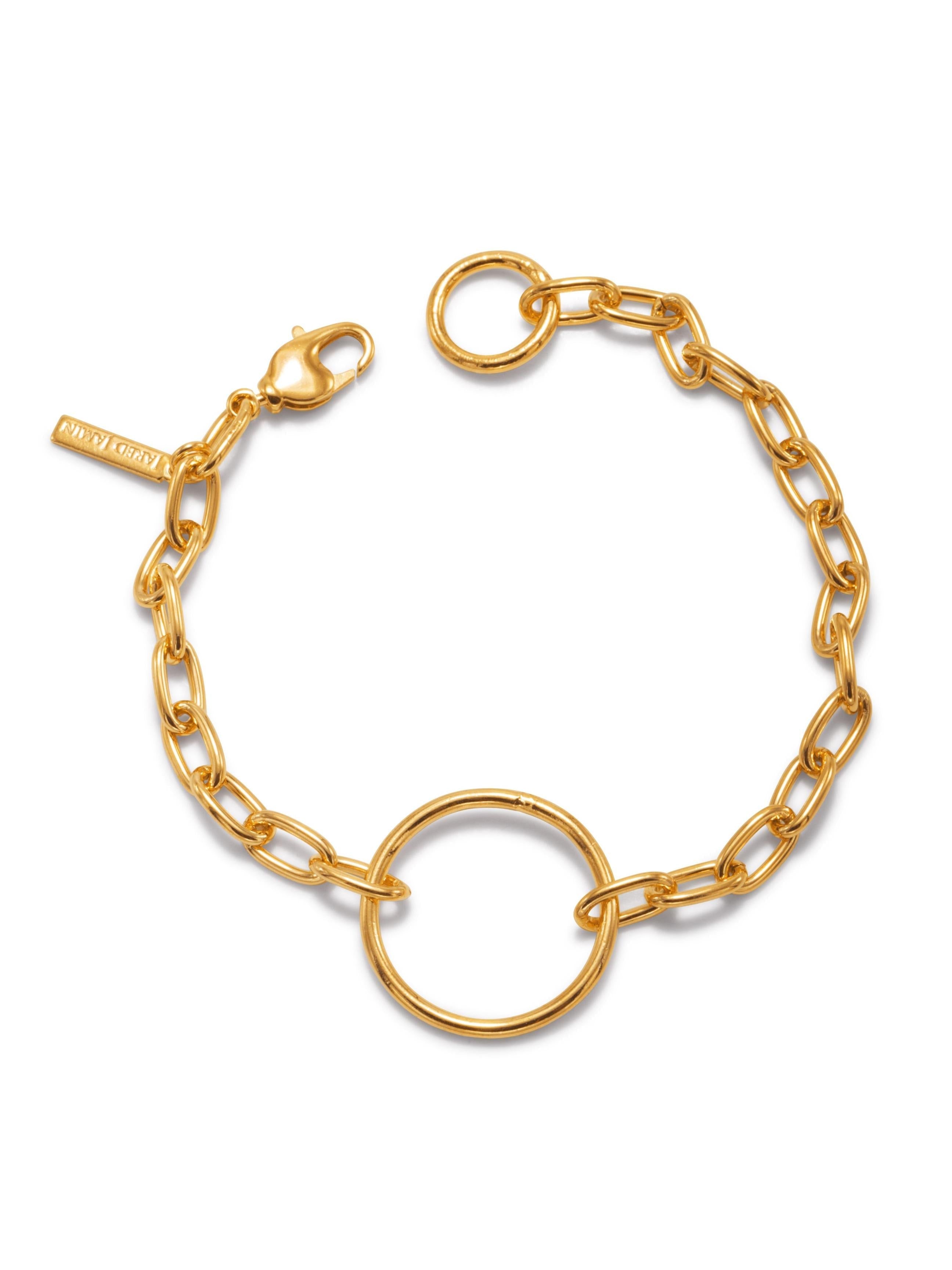 Jaredjamin Women's Gold Chain Reaction Ellipse Bracelet