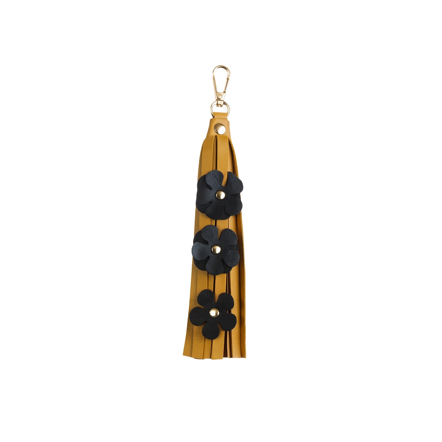 F3rog By Rana Women's Yellow / Black Yellow & Black Triple Flower Keychain In Multi