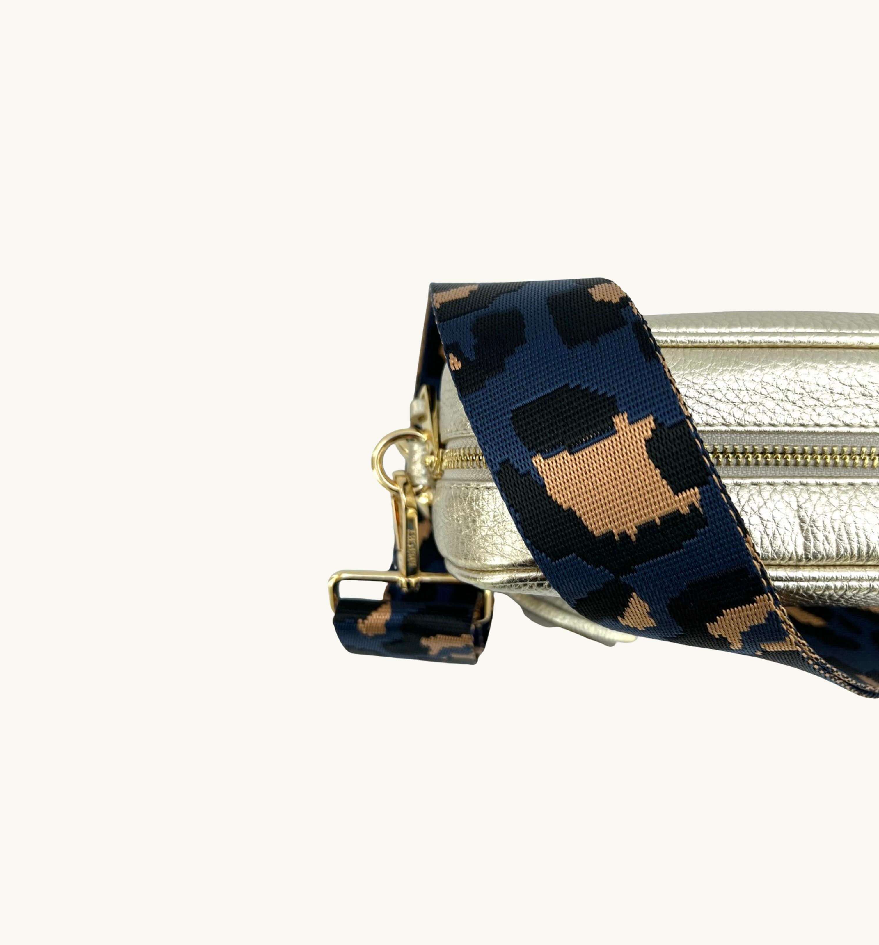 Navy Leopard Strap Apatchy London Wolf Badger