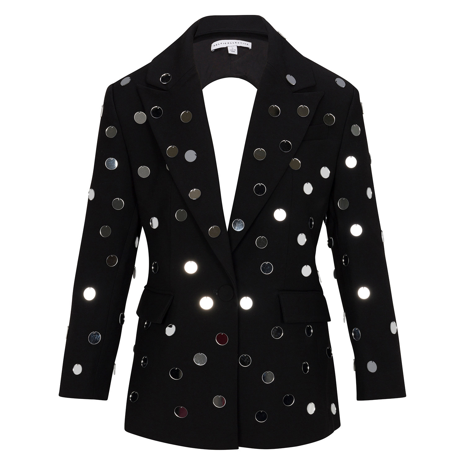 Women's Black The Ray Blazer | Medium | Delfi Collective