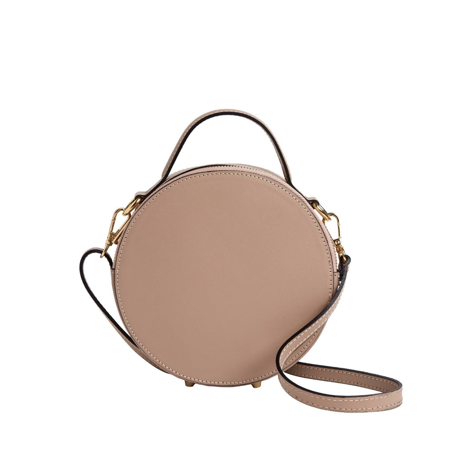 Women’s Rose Gold Rome Round Circle Crossbody Bag In Blush Pink One Size Betsy & Floss