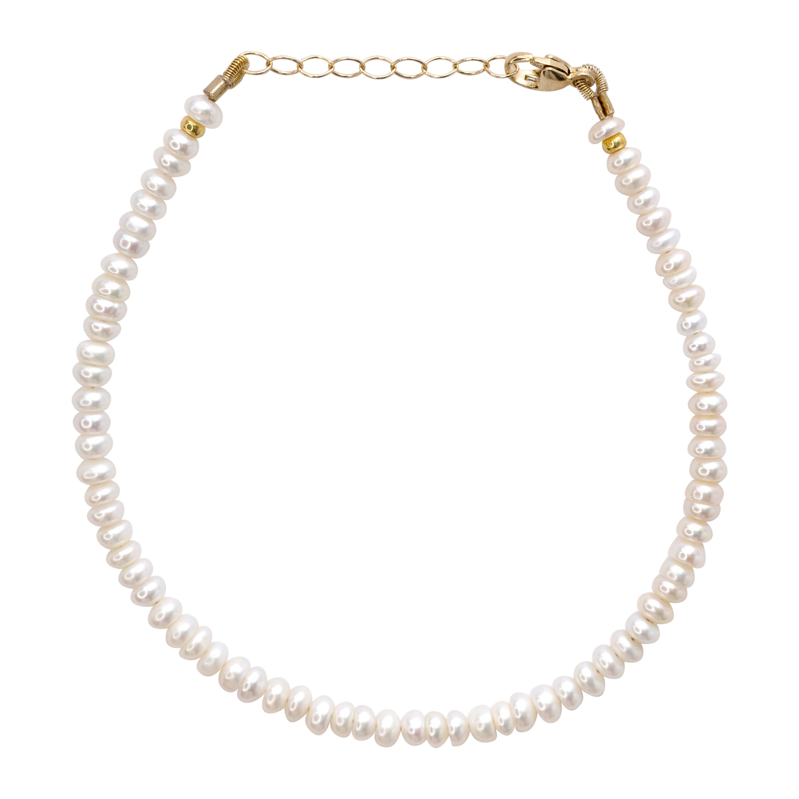 Bombyx House Women's Gold / White Mini Pearl Bracelet Gold In Multi