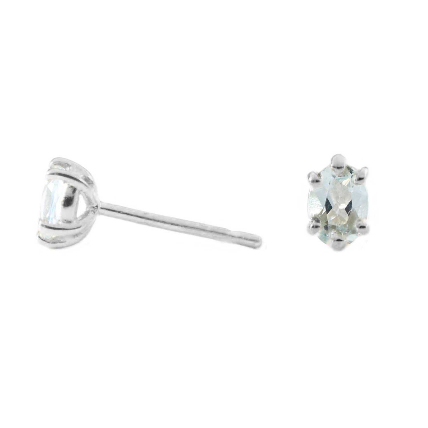 Lee Renee Women's Aquamarine Earrings - Silver In Silver