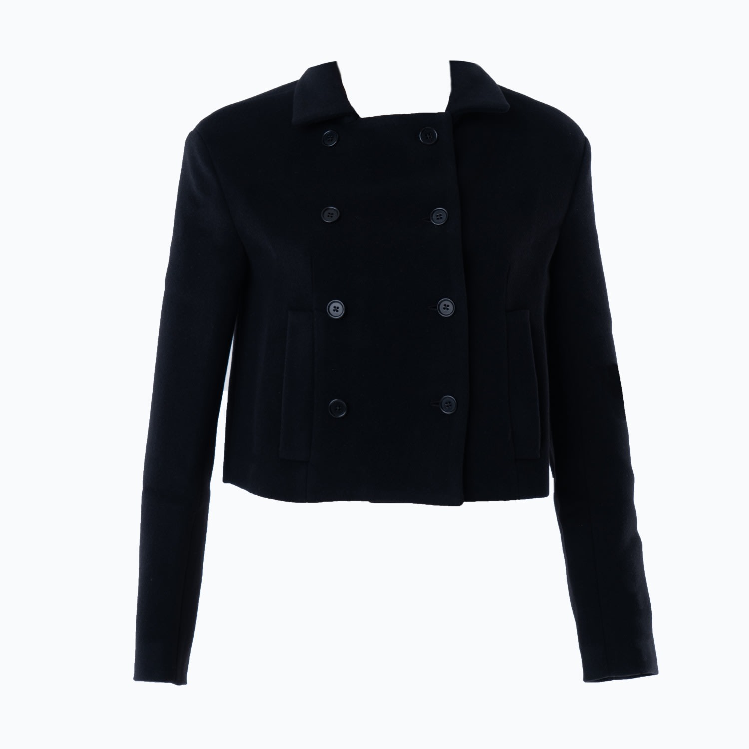 Altramoda Redressing The World Black Women's -button Jacket In Pure Recycled Wool In Black