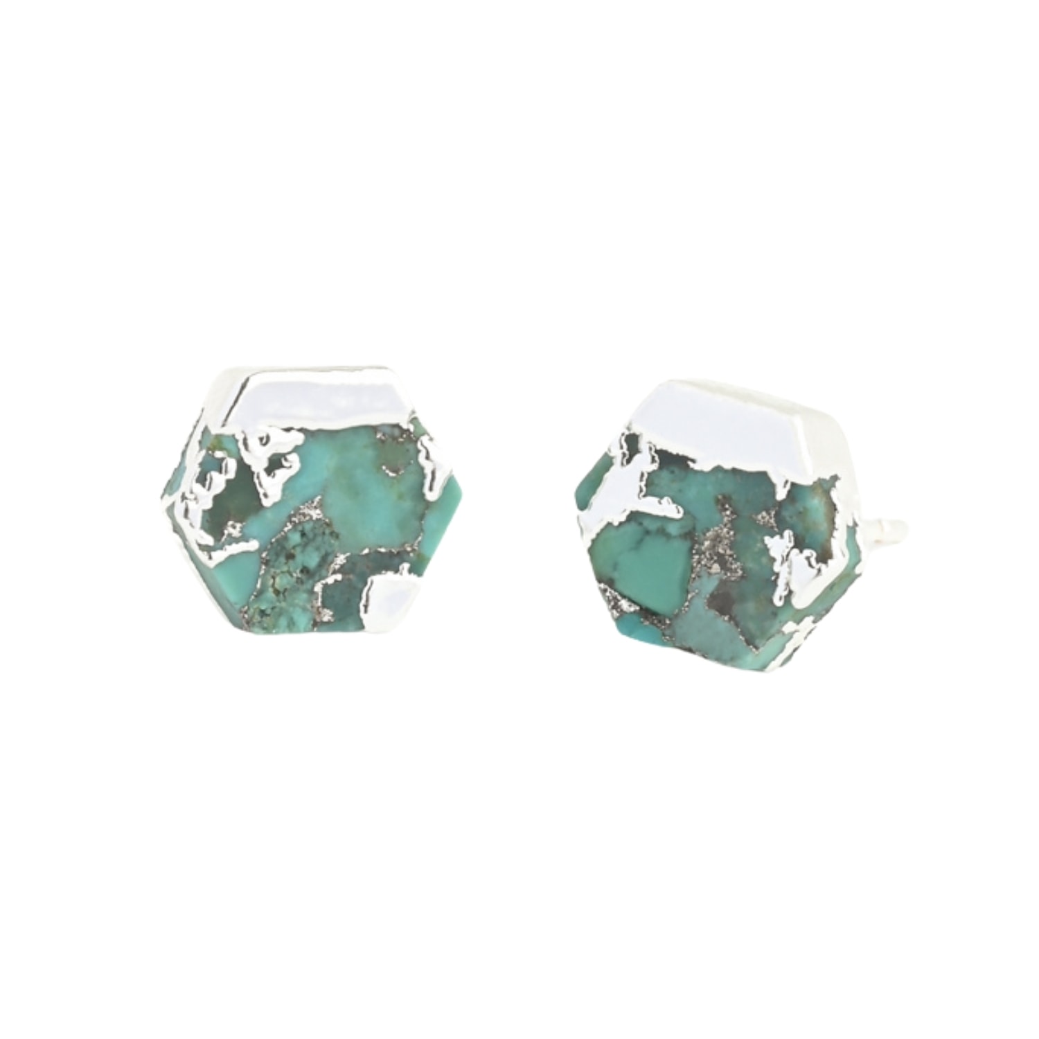 Starfish Project Women's Green / Silver Oasis Studs In Silver In Green
