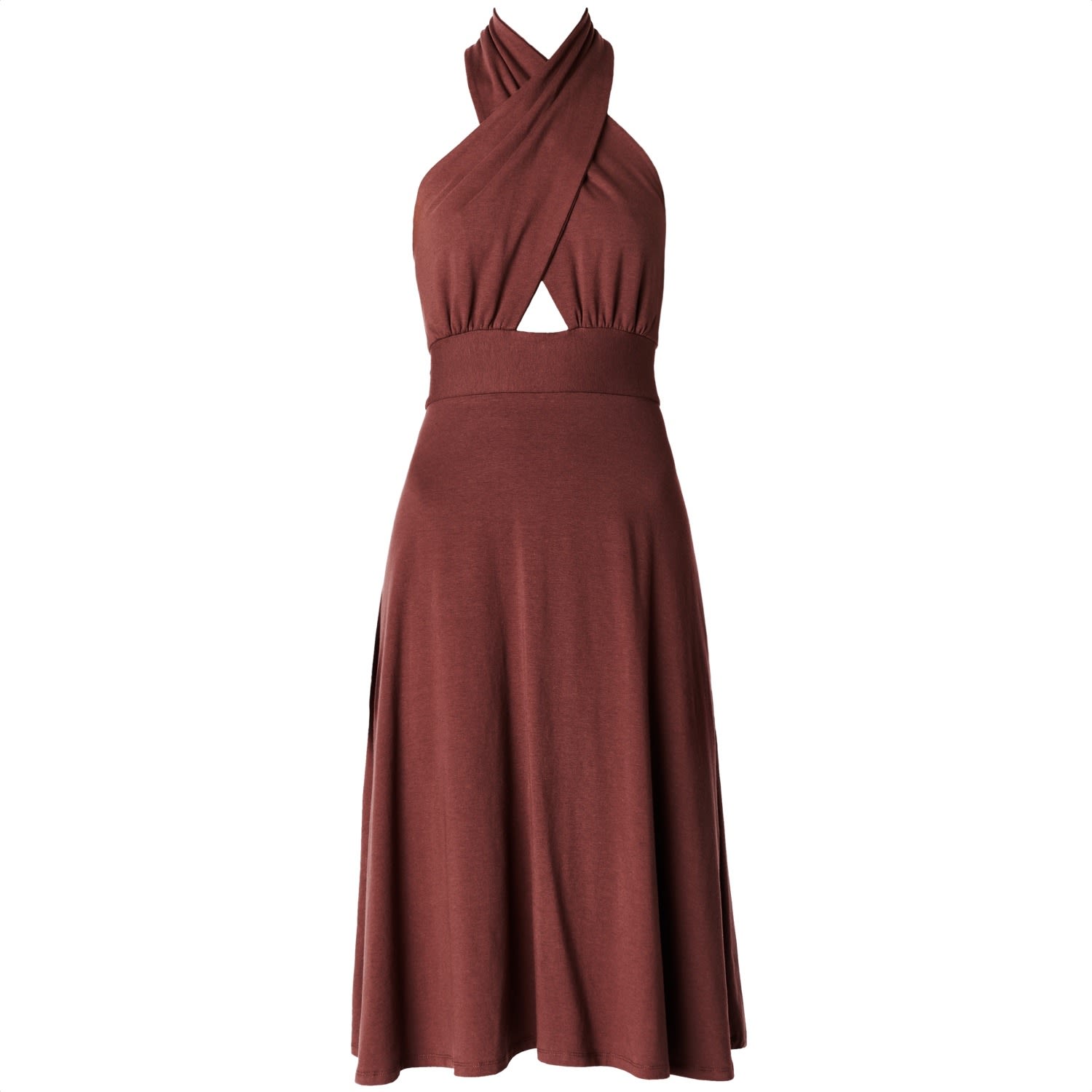 Italia A Collection Women's Brown Mocha Midi Dress