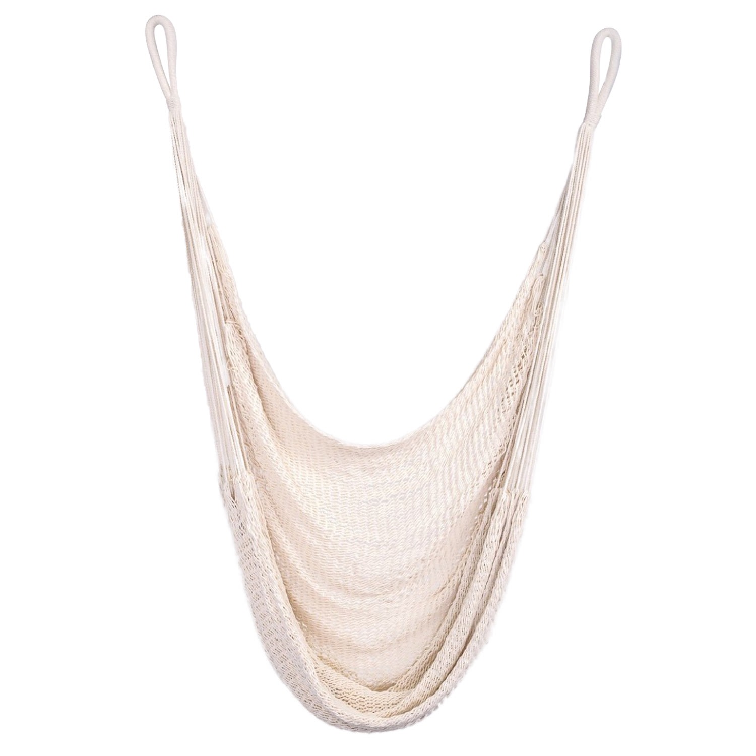 Neutrals Full Body Recline Natural Cotton Hammock Chair Artissanos