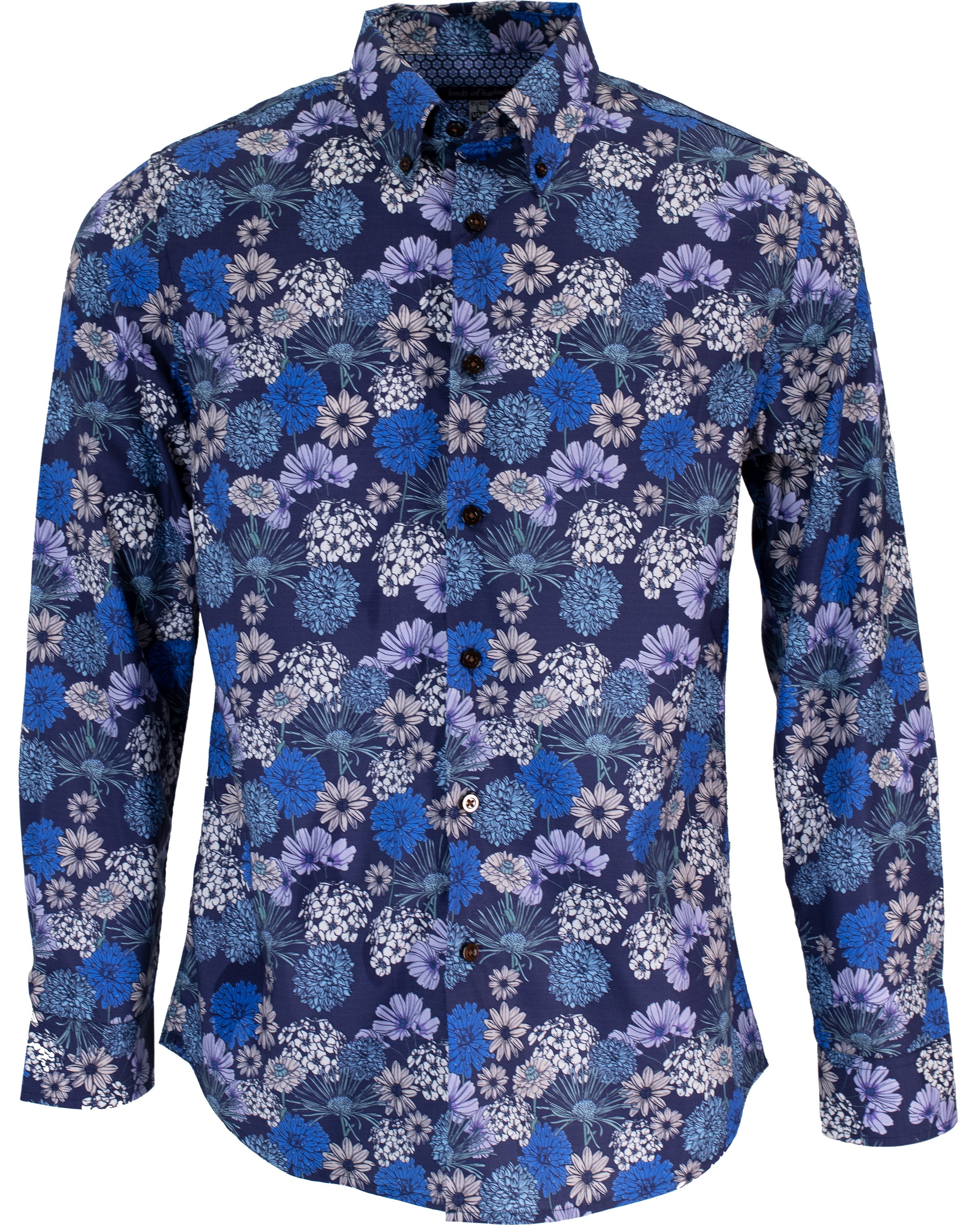 Men’s Blue / Yellow / Orange Morris Jardin Shirt In Skipper Small Lords of Harlech