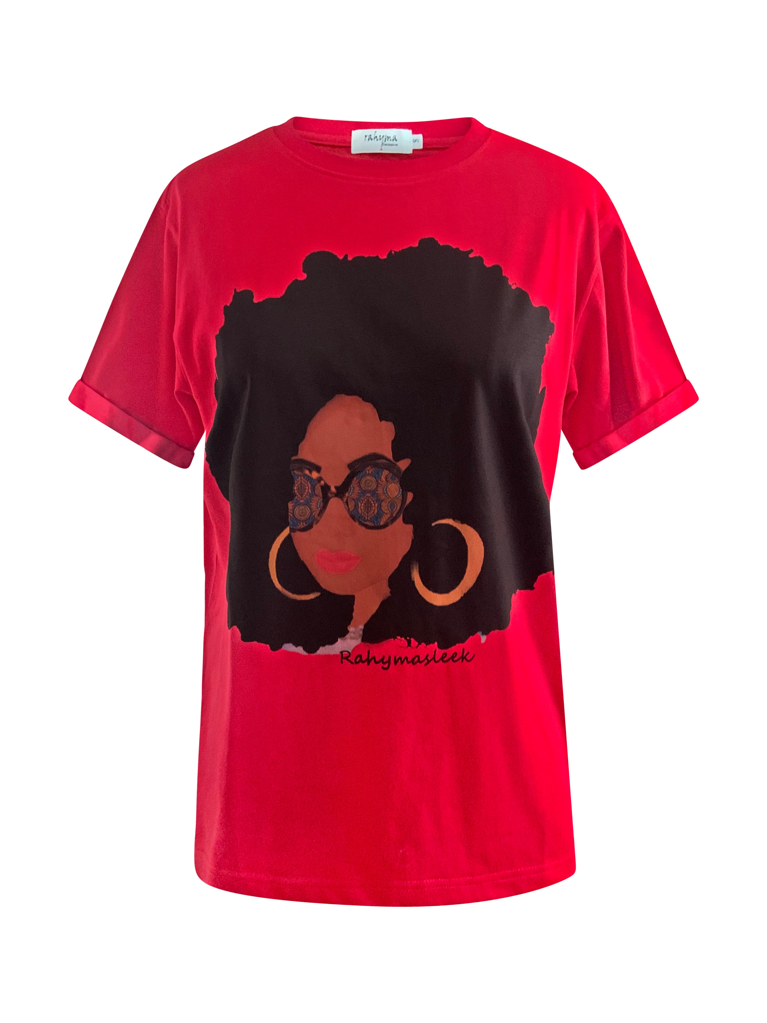 Women’s Asante Afro T-Shirt - Red Large Rahyma