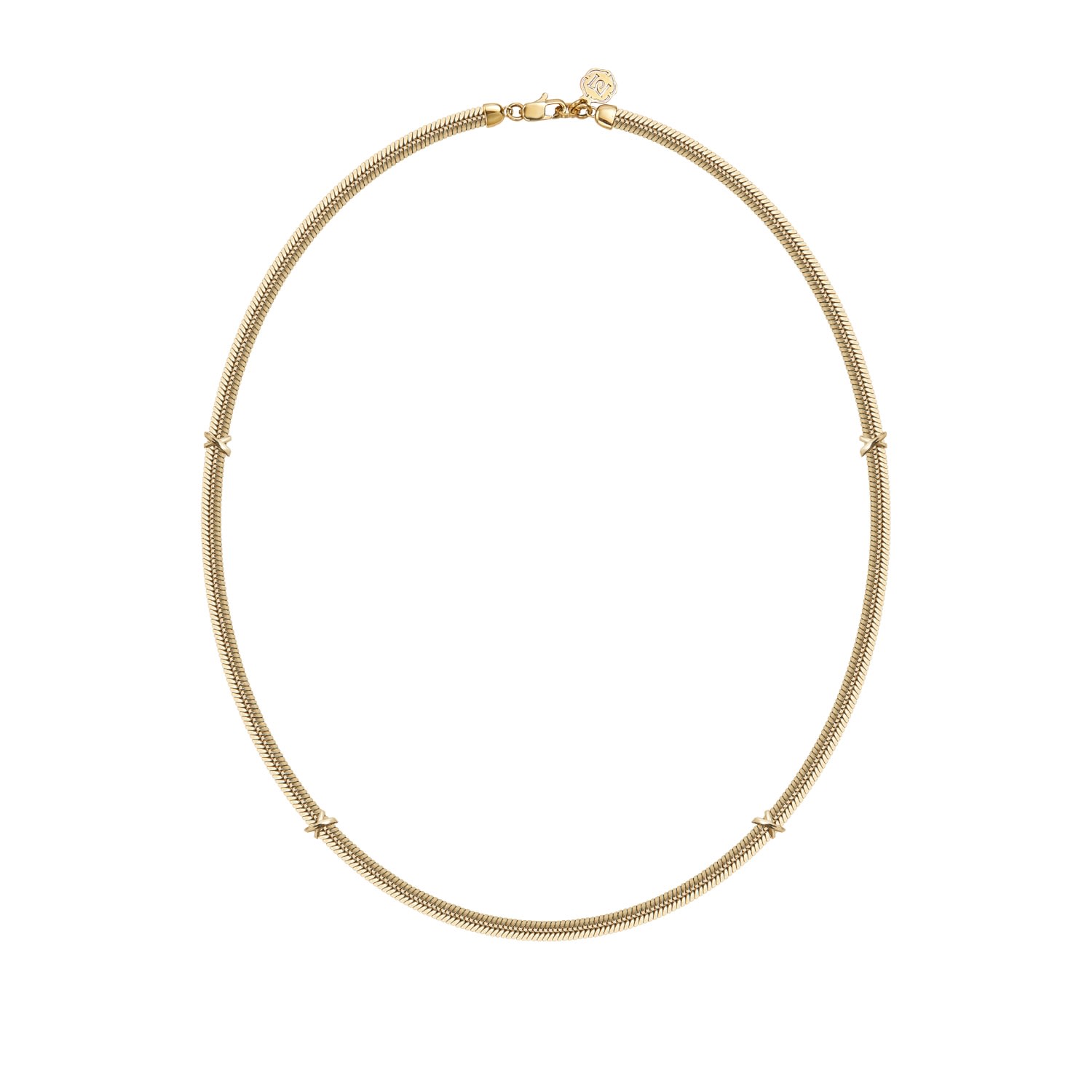 Women’s Minimalism Boa Snake Chain Necklace - Gold Me30