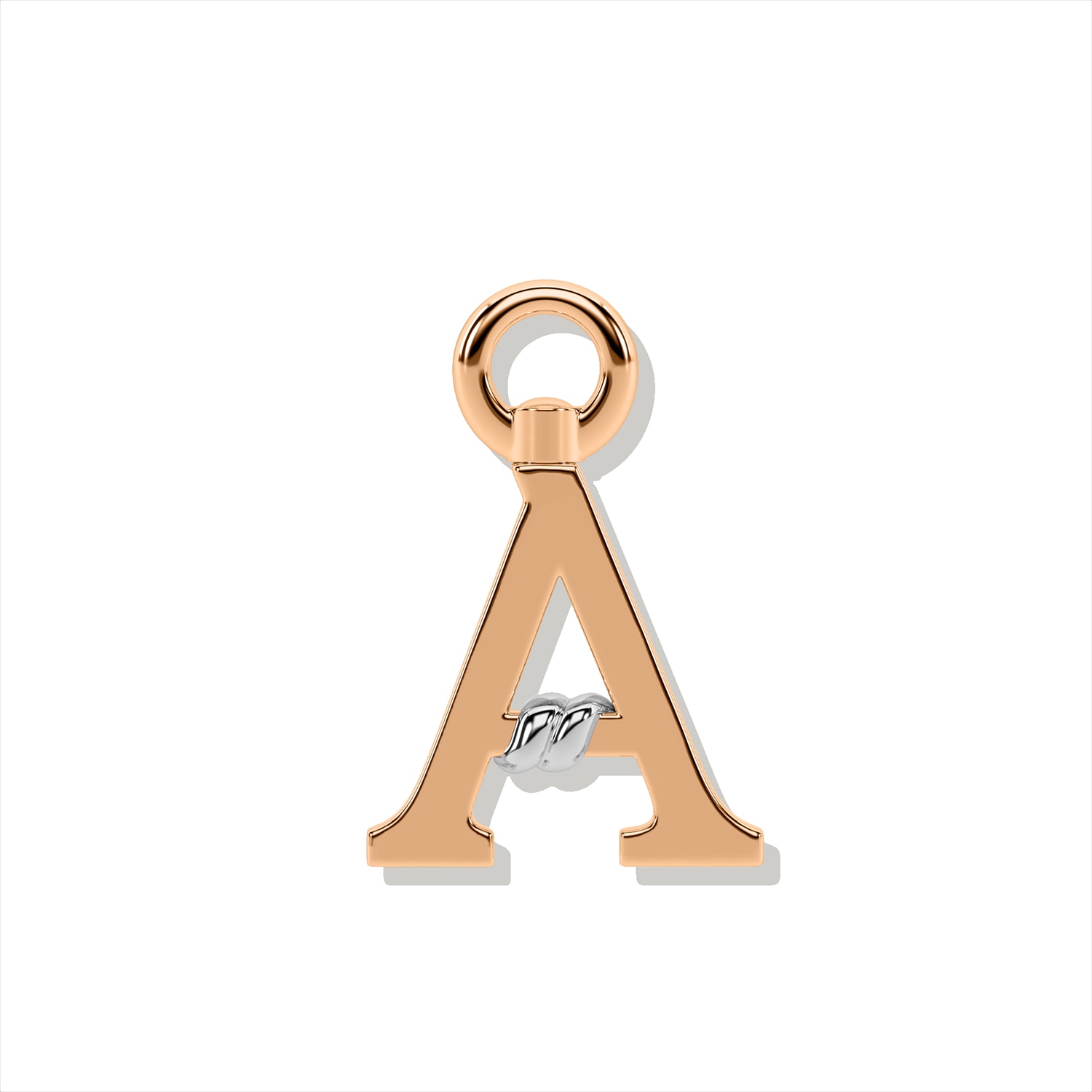 Women’s Unius Letter Charm - Rose Gold | Oni Fine Jewelry