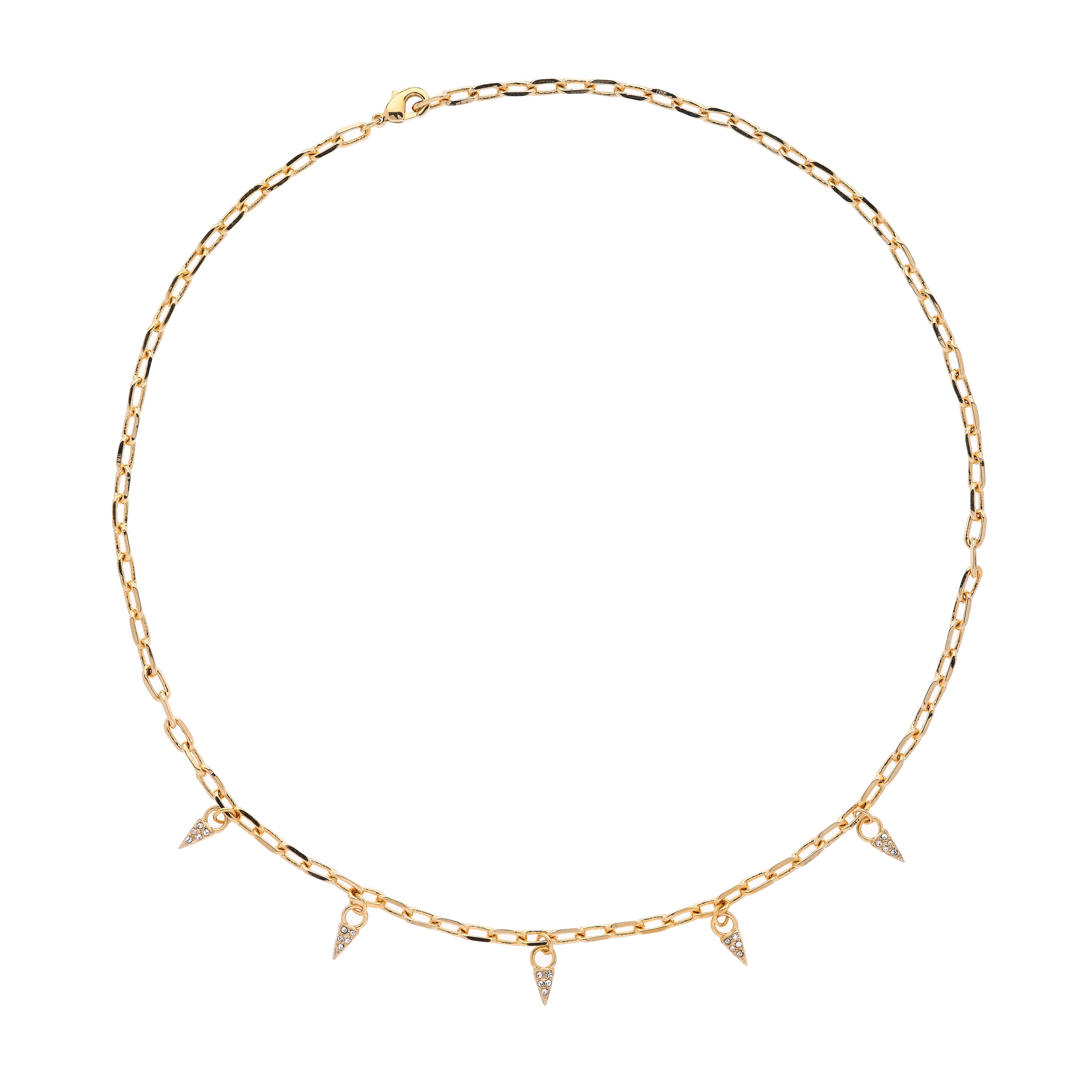 Emma Holland Jewellery Women's Gold & Crystal Droplet Chain Necklace In Gold