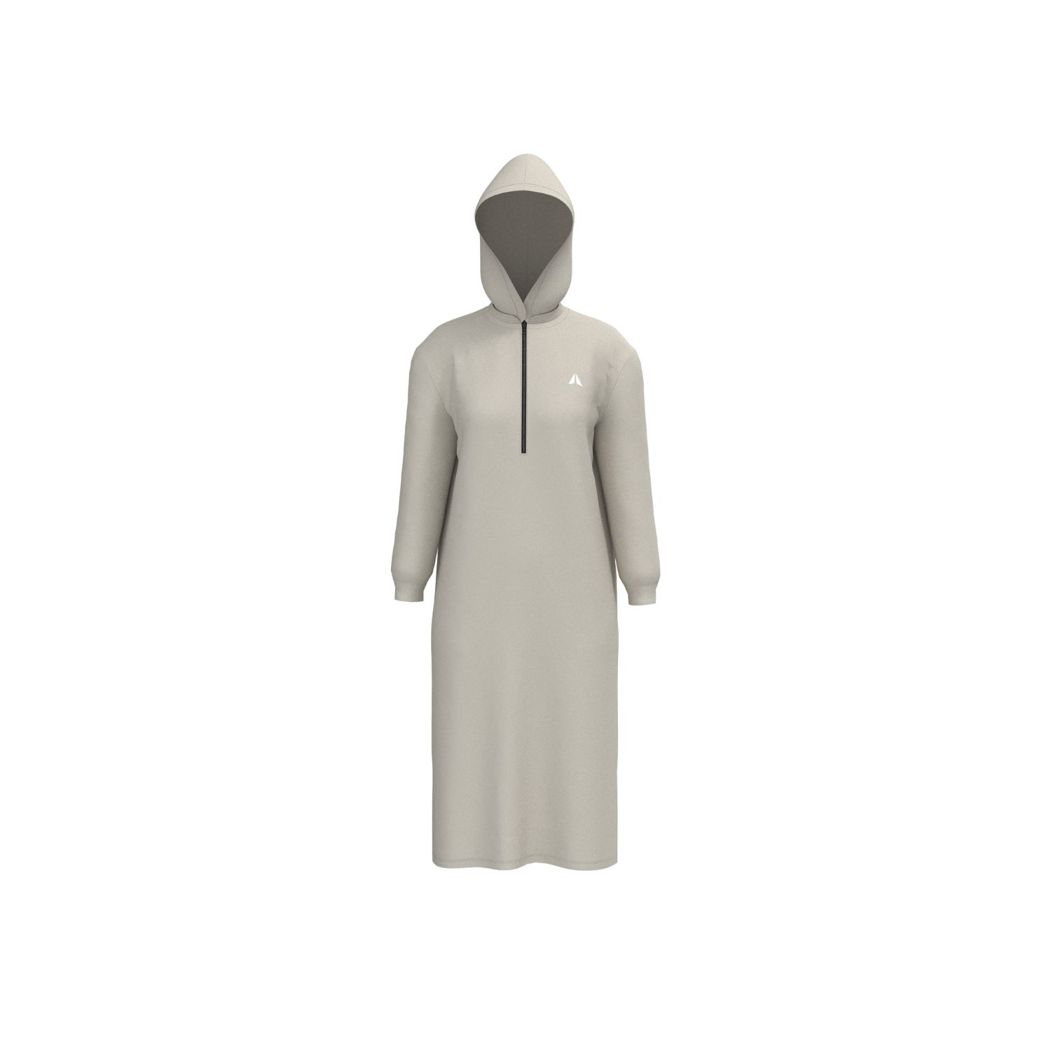Aora Athletics Women's Meraki Half Zip Hoodie - White In Gray