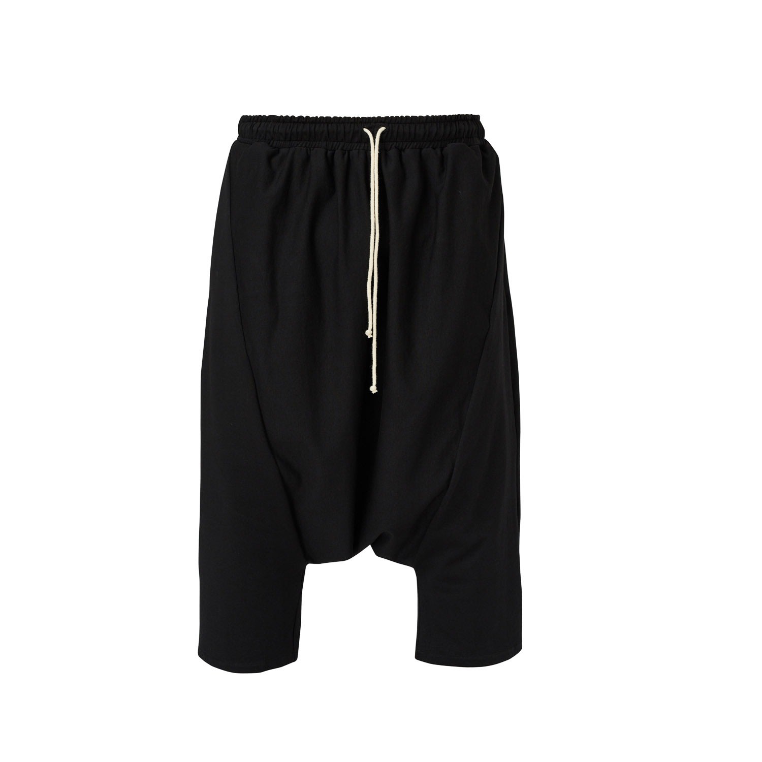 Men’s Black Drop Crotch Cropped Trousers Large Lia Aram