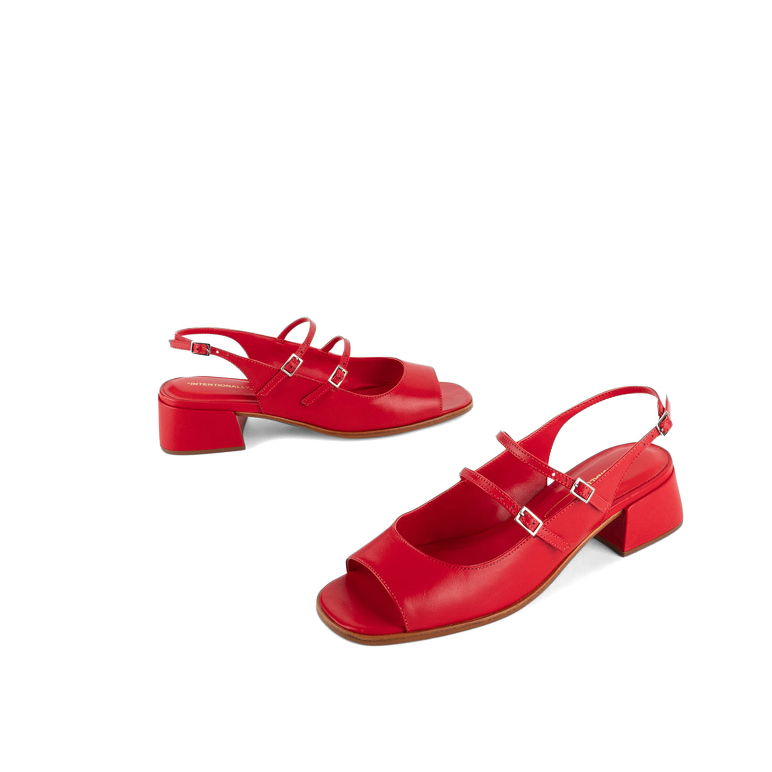 Intentionally Blank Women's Peaches Slingback Heel-red In Red
