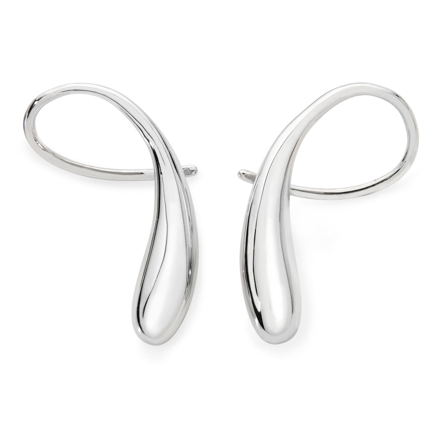 Lucy Quartermaine Women's Silver Drop Cross Earrings In Metallic