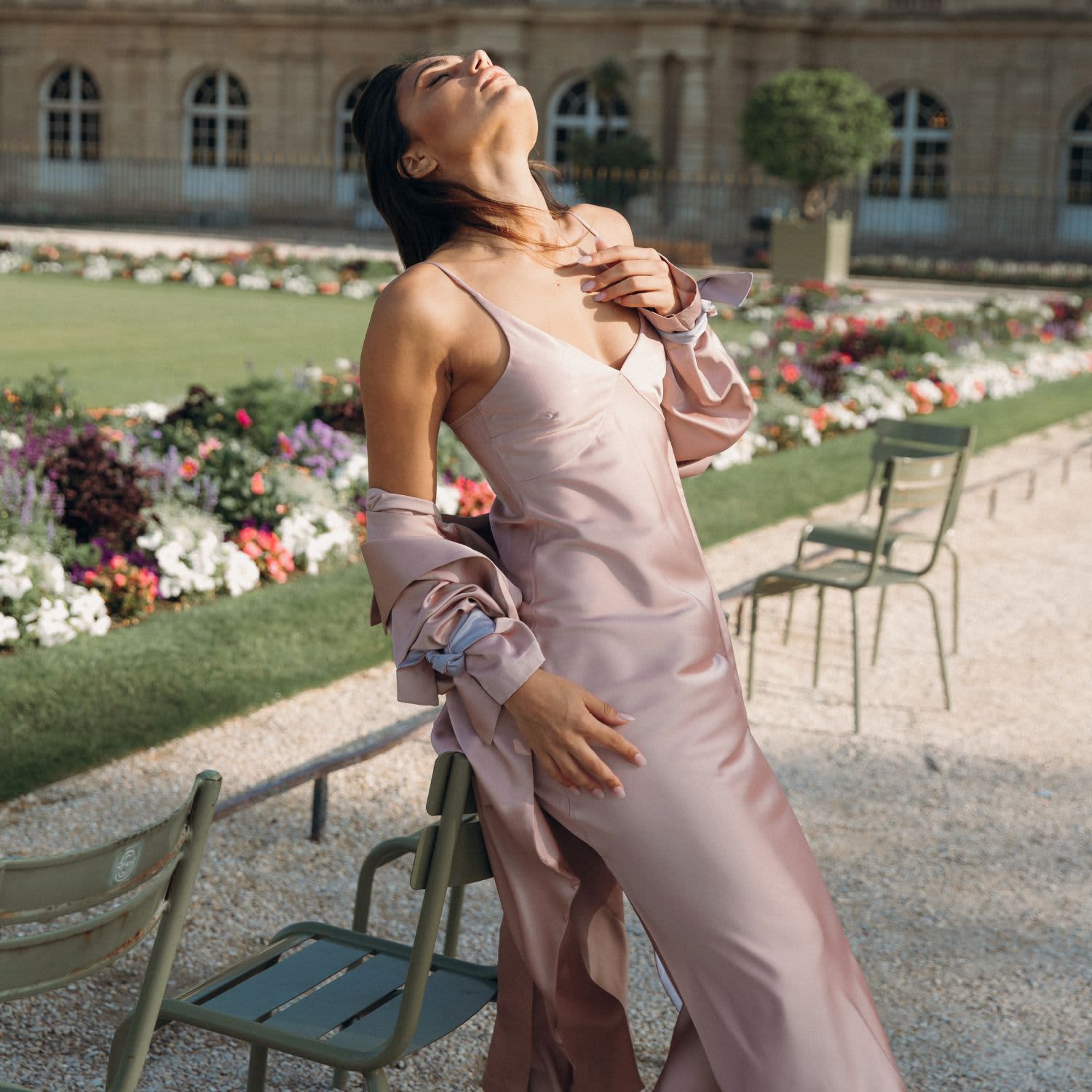 Slip Dress In Dusty Pink by MYKAFTAN