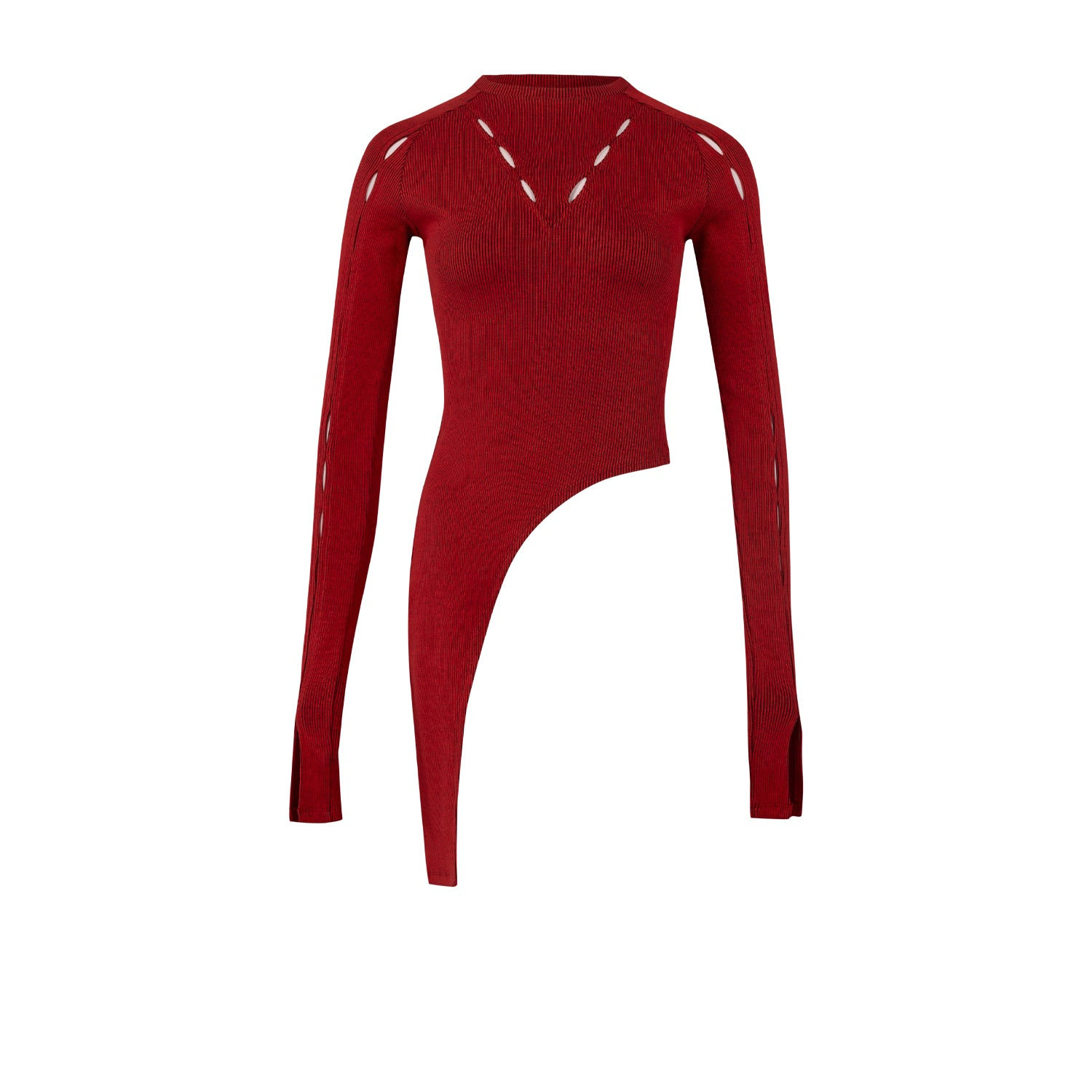Women's Red Your Itch Two Tones Rib Top | Extra Large | Pcfg