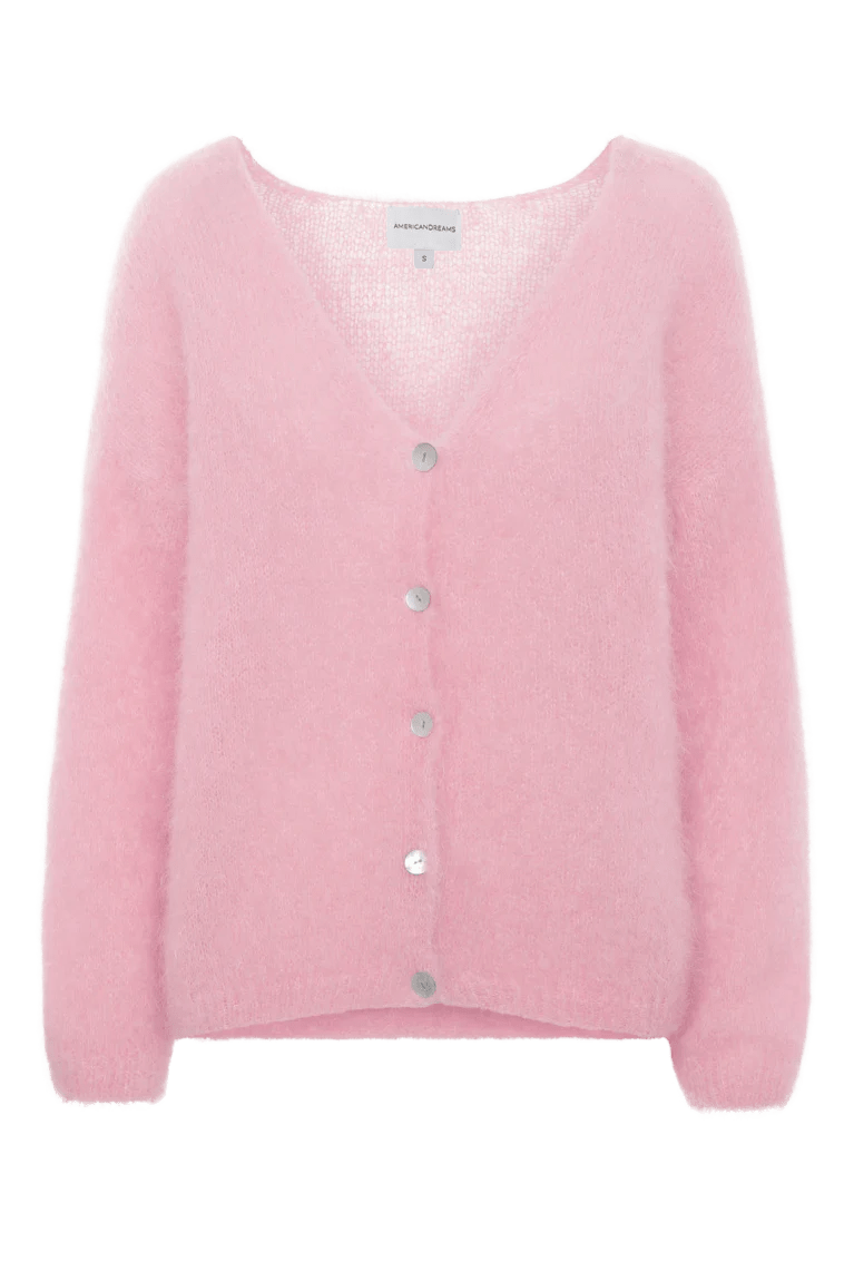 Americandreams Women's Pink / Purple Cornelia Ls Cardigan Soft Berry