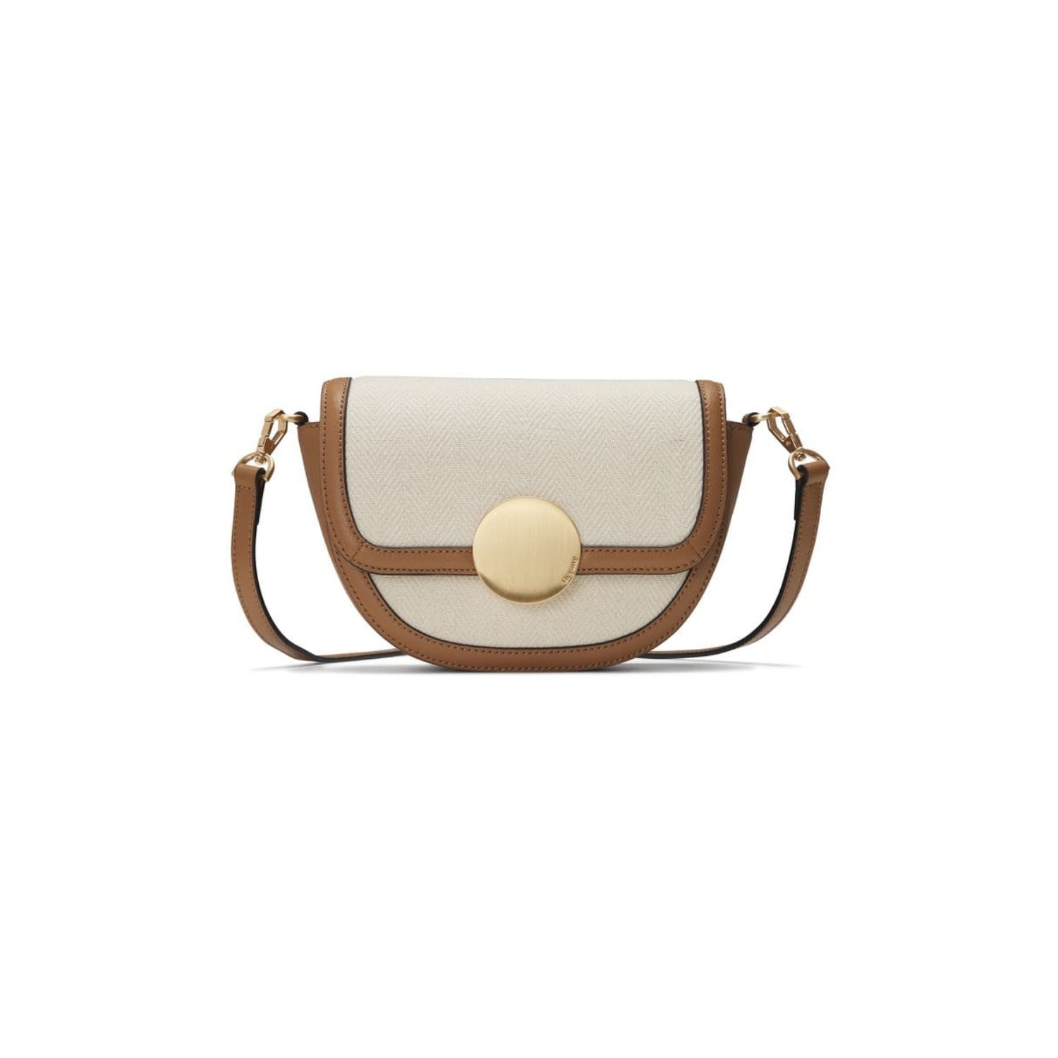 Oryany Lottie Saddle Canvas Crossbody Bag In Brown