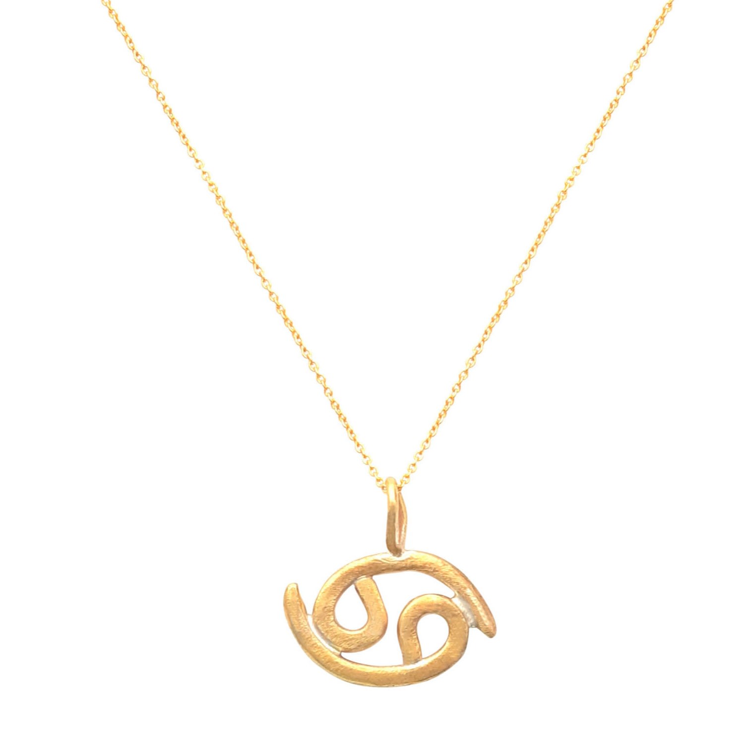 Lily Flo Jewellery Women's Cancer Yellow Gold Pendant Necklace