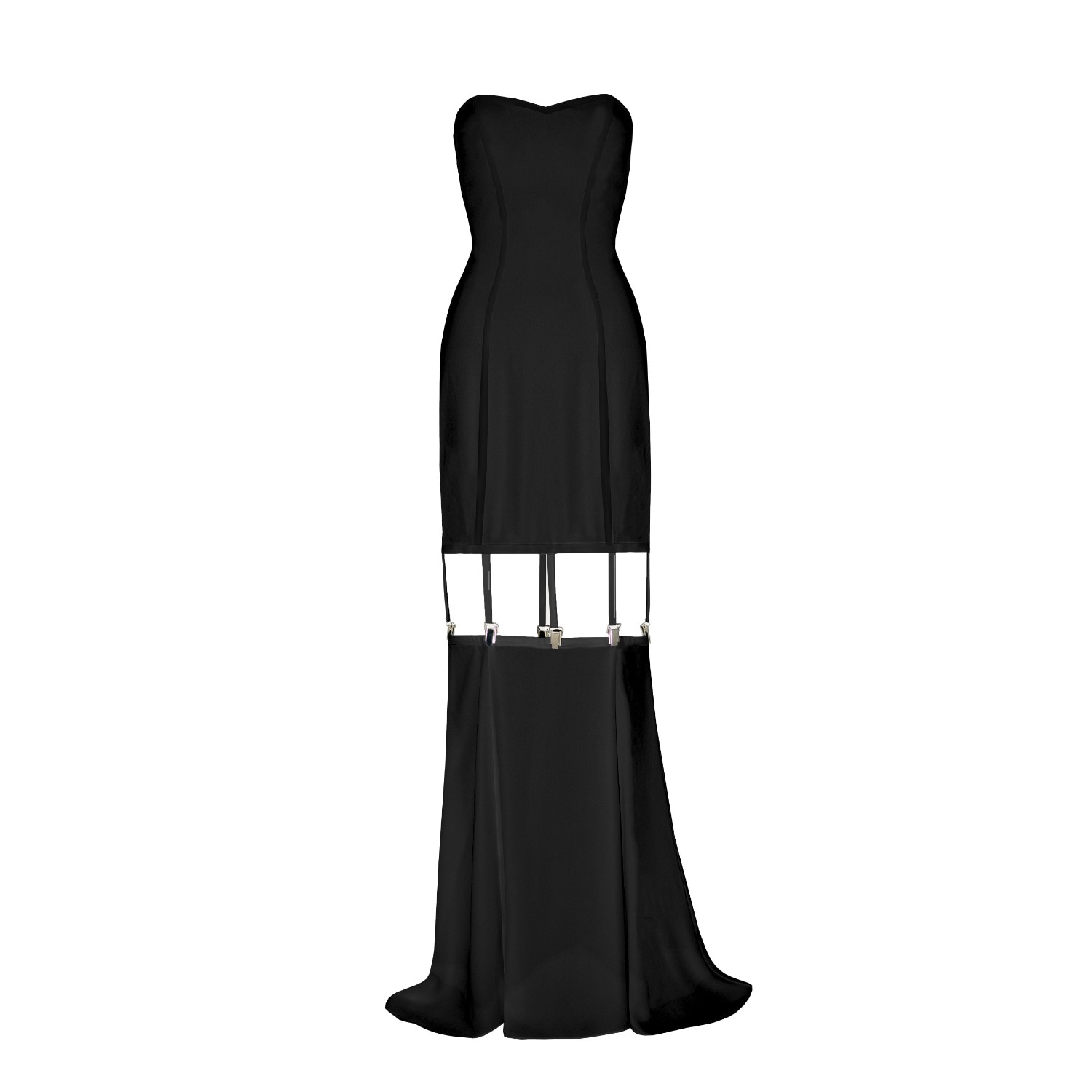 Vestiaire D'un Oiseau Libre Women's Black Suspender Dress In Black