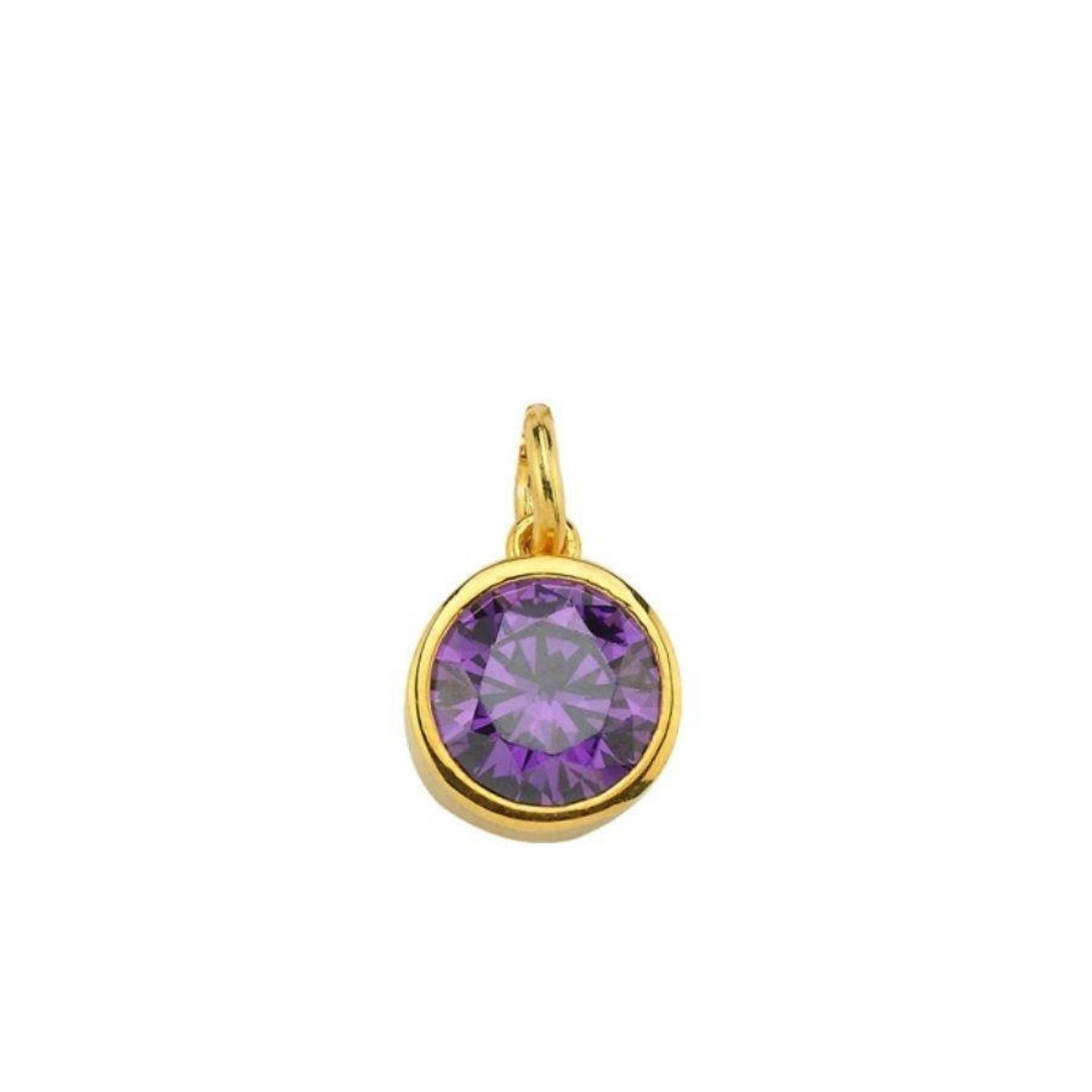 Linya Jewellery Women's Purple Birthstone Charm In Purple