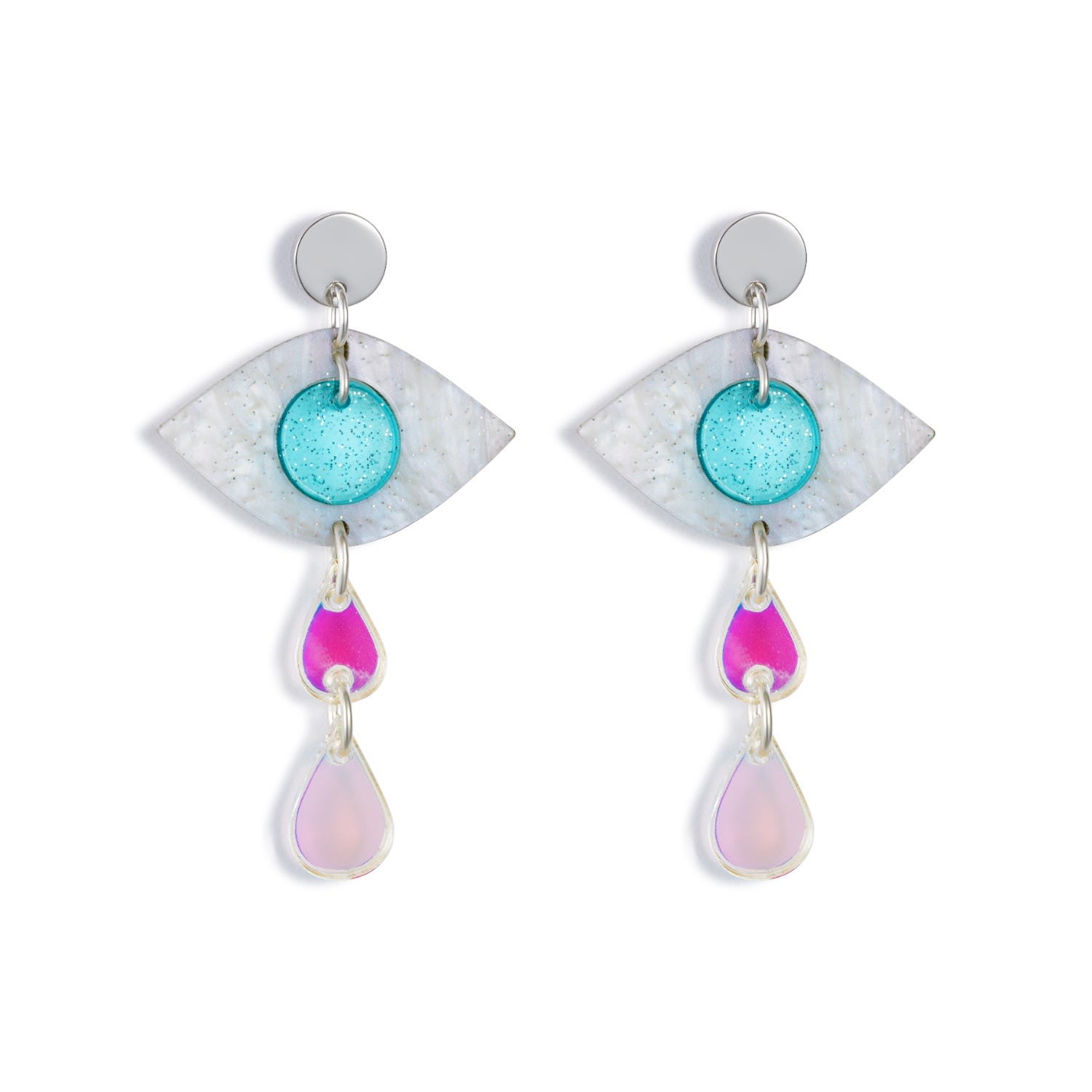 Women’s Eye Drop Earrings - Blue Toolally