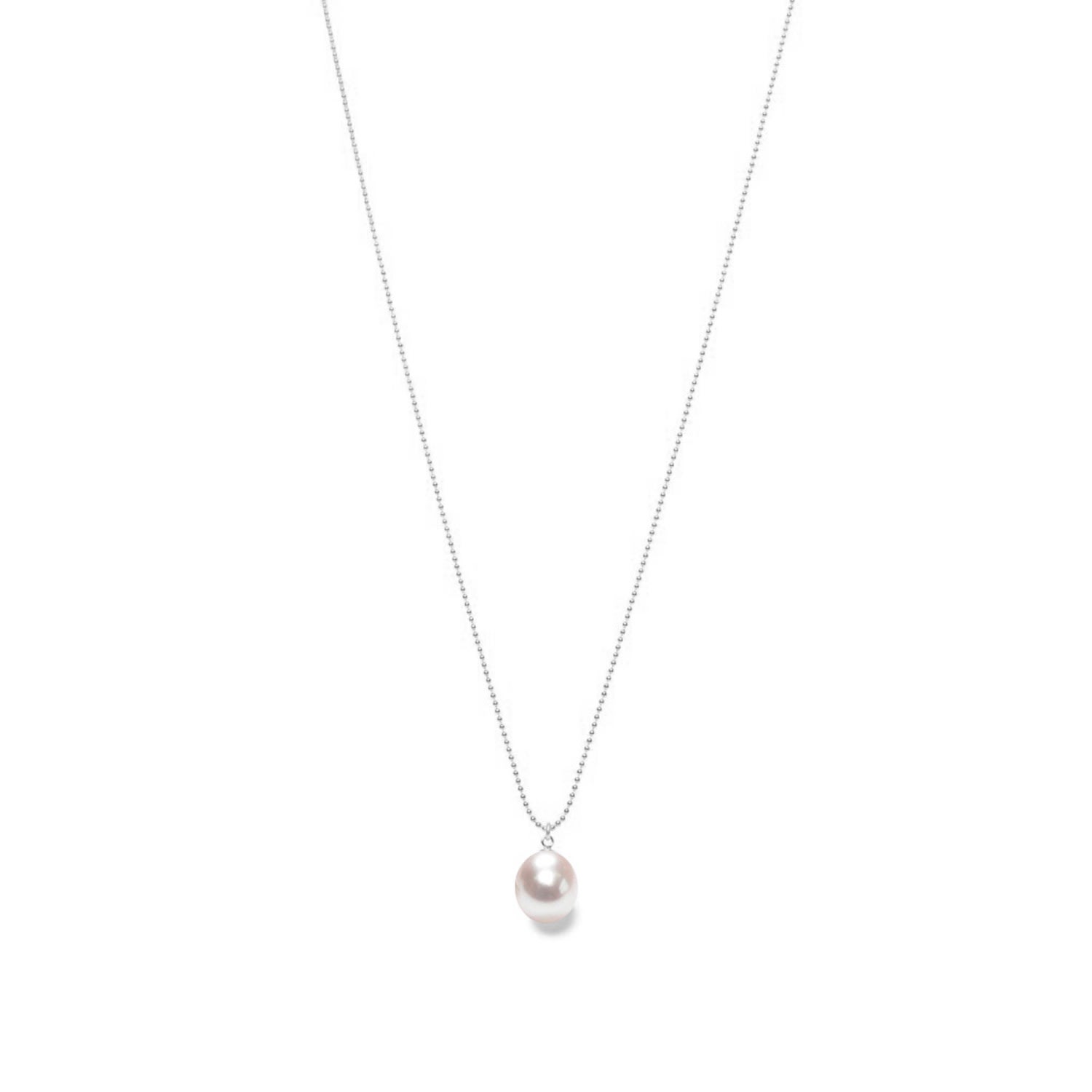 Women’s White / Silver White Pearl Drop Pendant Silver Chain Ora Pearls