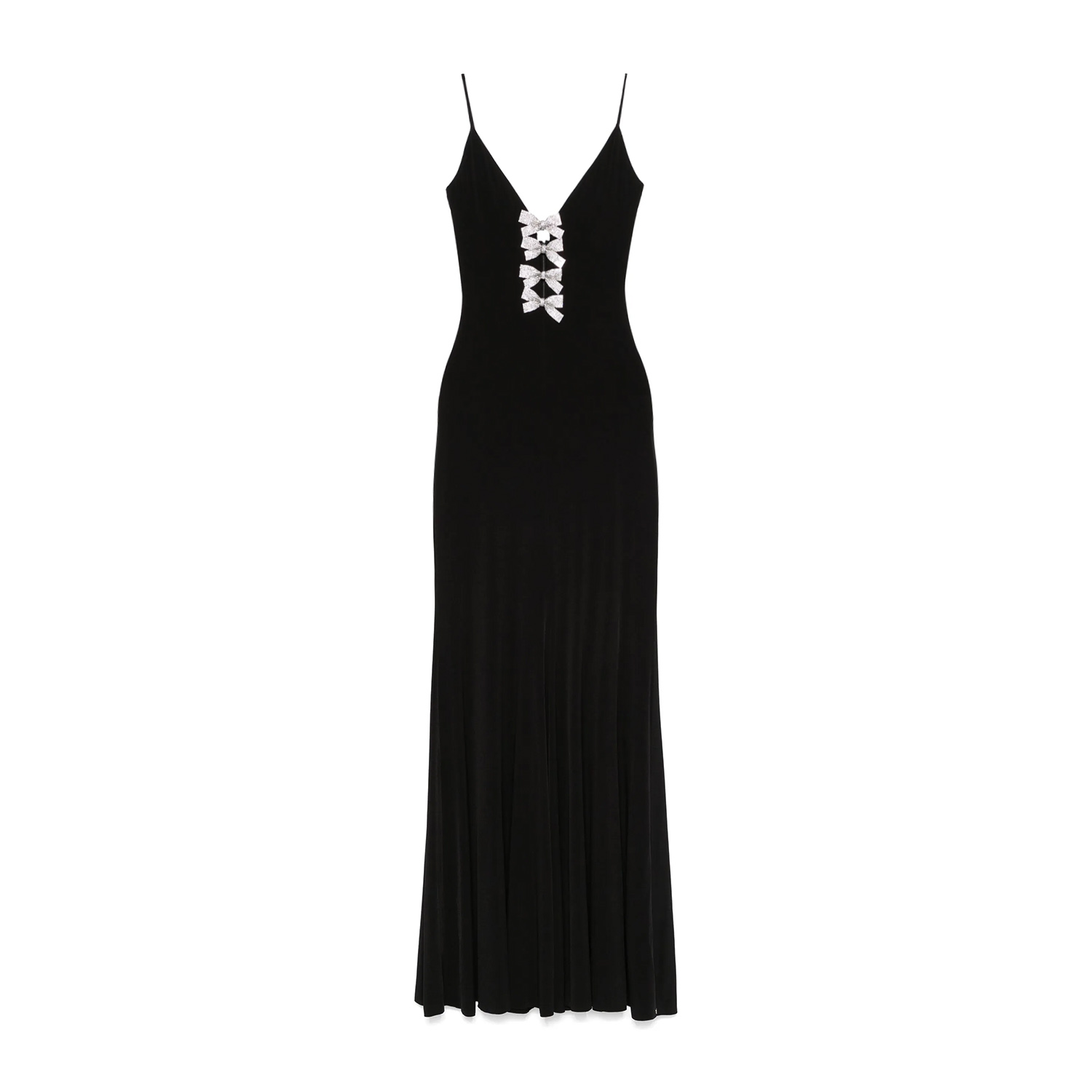 bow detail jersey dress Bow-Detail Maxi by Nissa SHOP