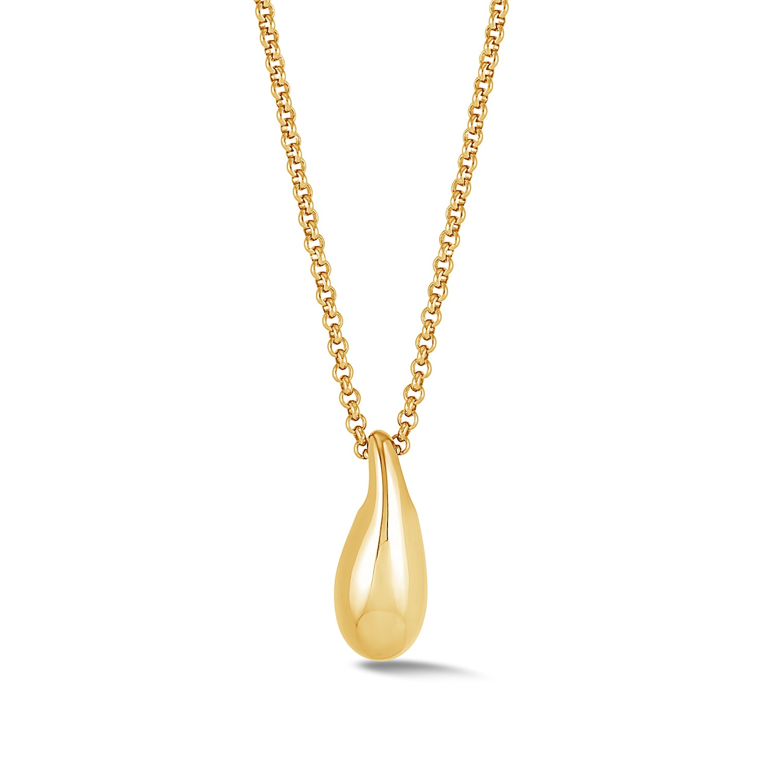 Women’s Gold Small Pebble Droplet Pendant In Vermeil Dower & Hall