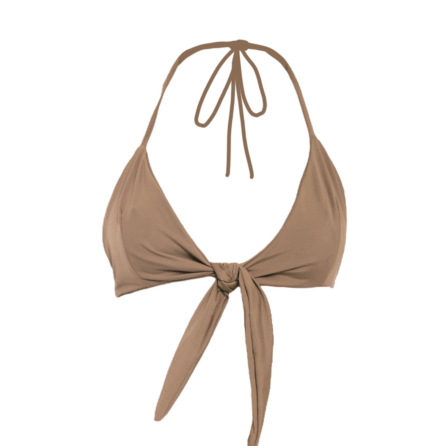 Rêve De Rive Women's Camilla Pecan Brown Bikini Top In Brown