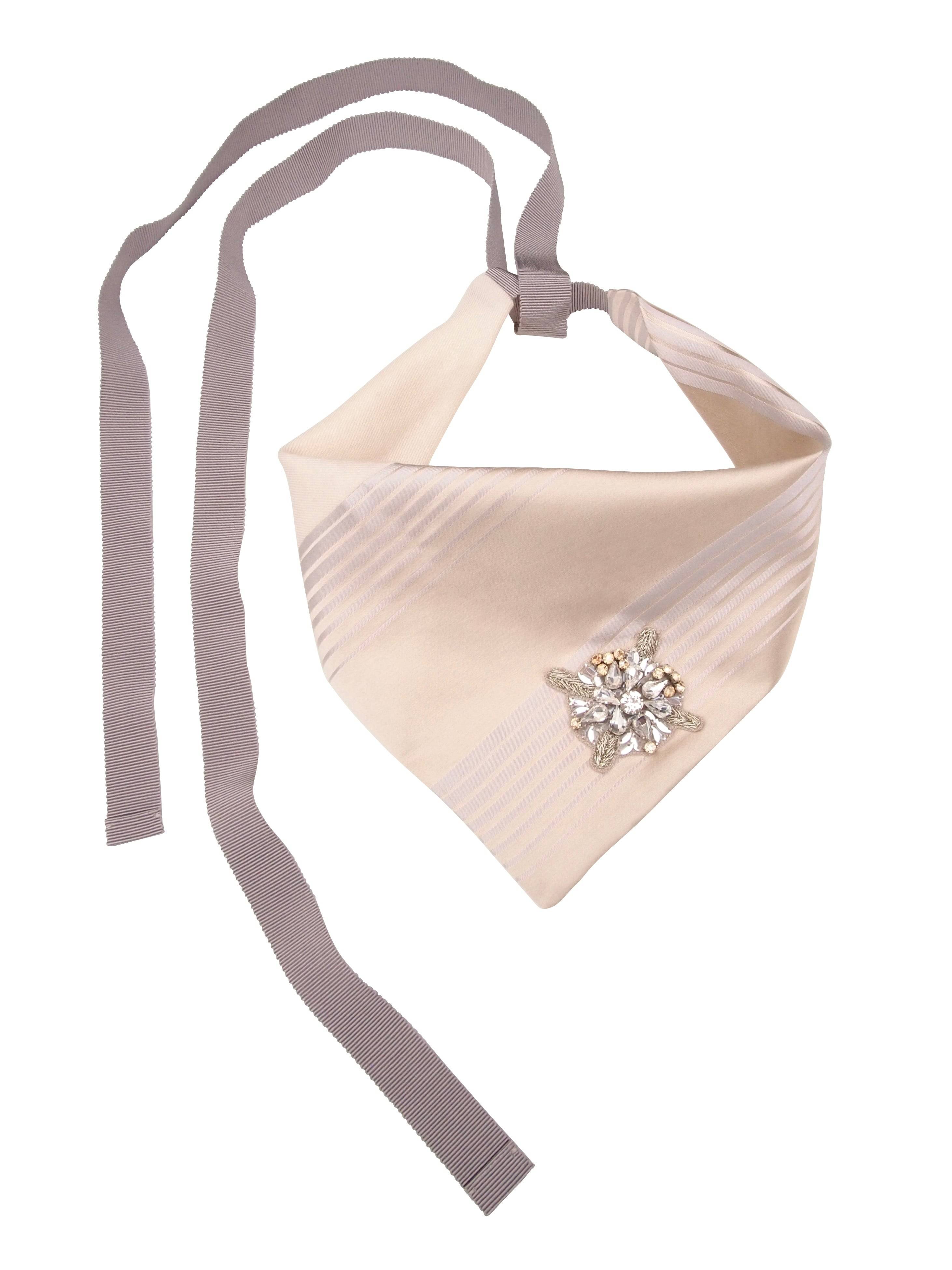Capitana Women's Neutrals / Grey / Silver Piana Decorated Silk Scarf – Cream & Silver In Gray