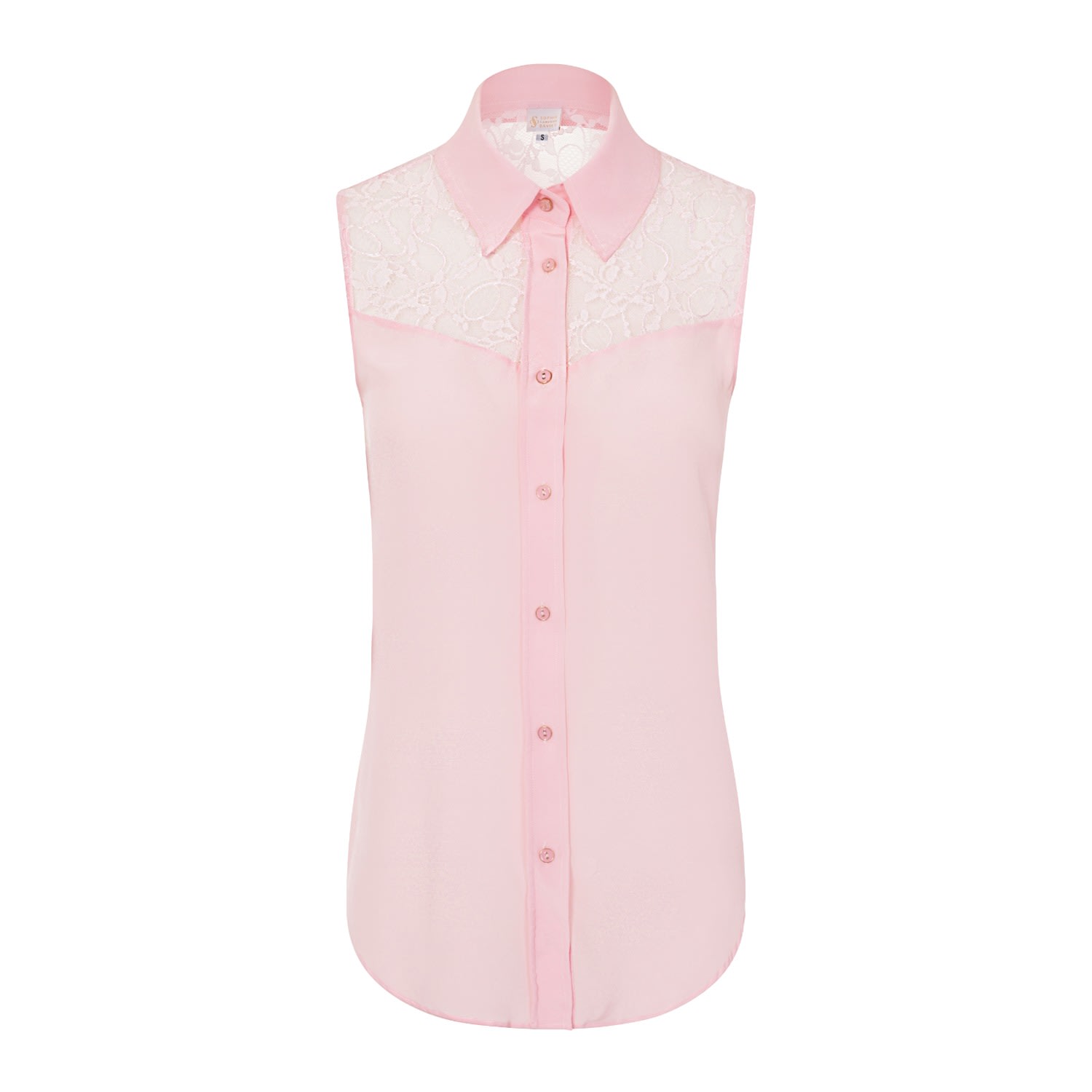 Women’s Pink / Purple Pale Pink Silk Classic Top Extra Small Sophie Cameron Davies