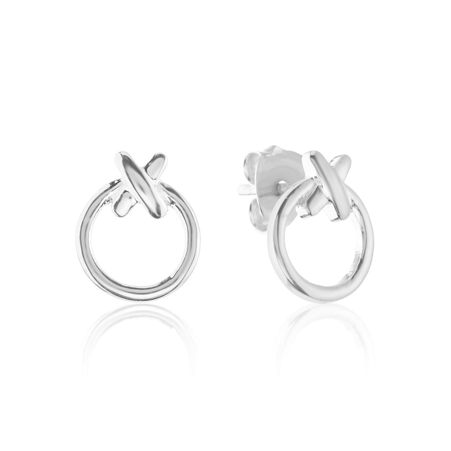 Women’s Manacor Friendship Sterling Silver Kiss Stud Earrings Auree Jewellery