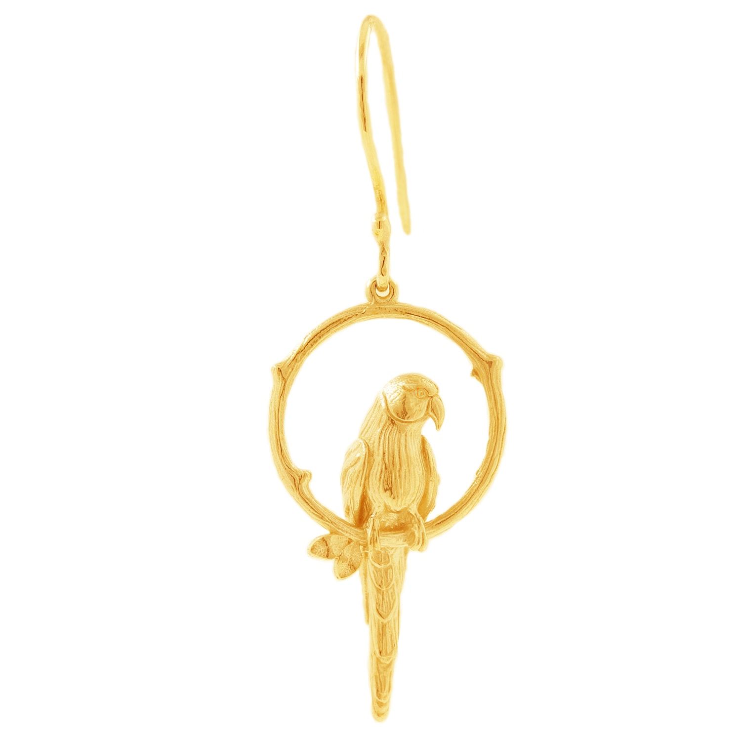 Lee Renee Women's Parakeet Earring – Large, Upright - Gold In Gold