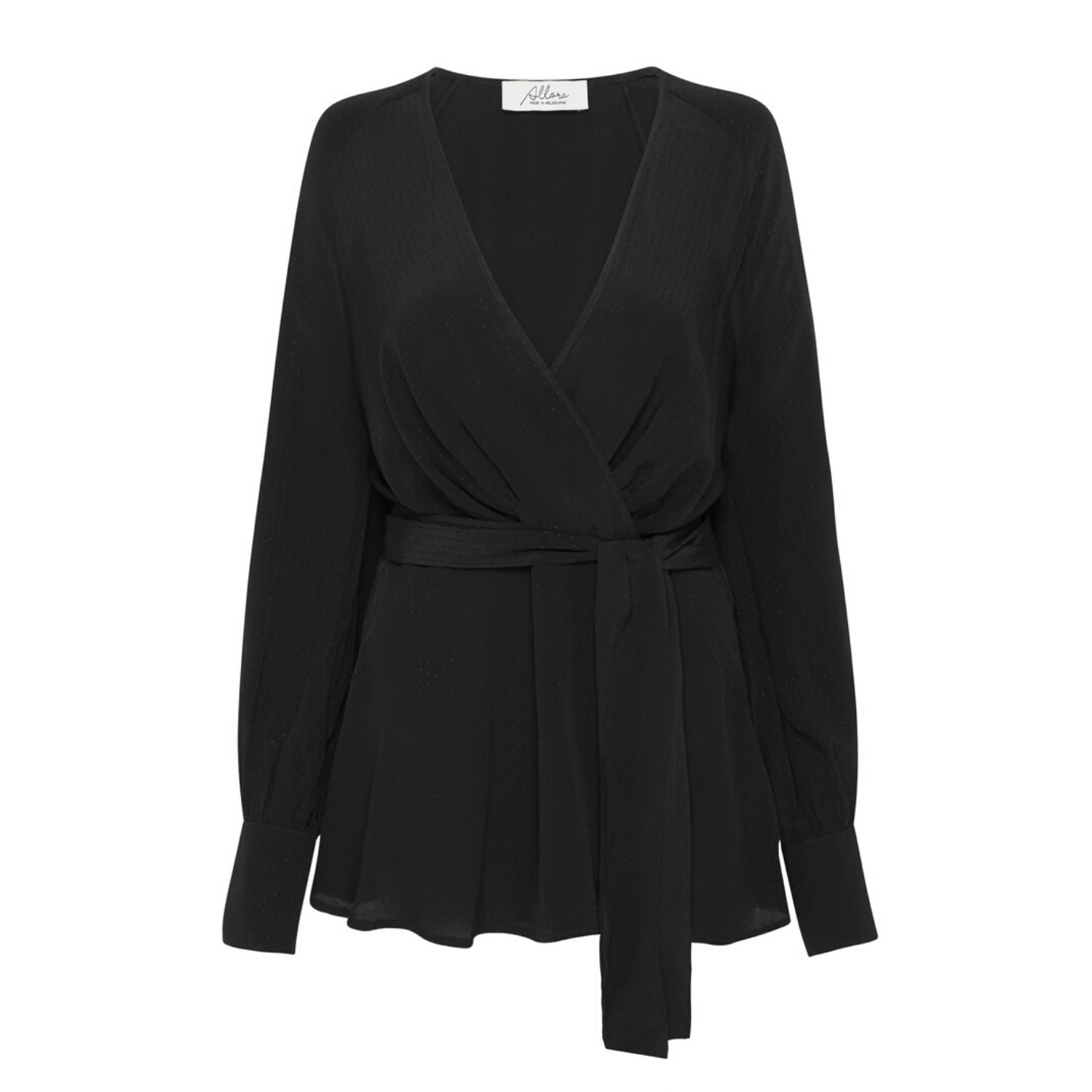 Allora Women's Delilah Wrap Blouse Black In Black
