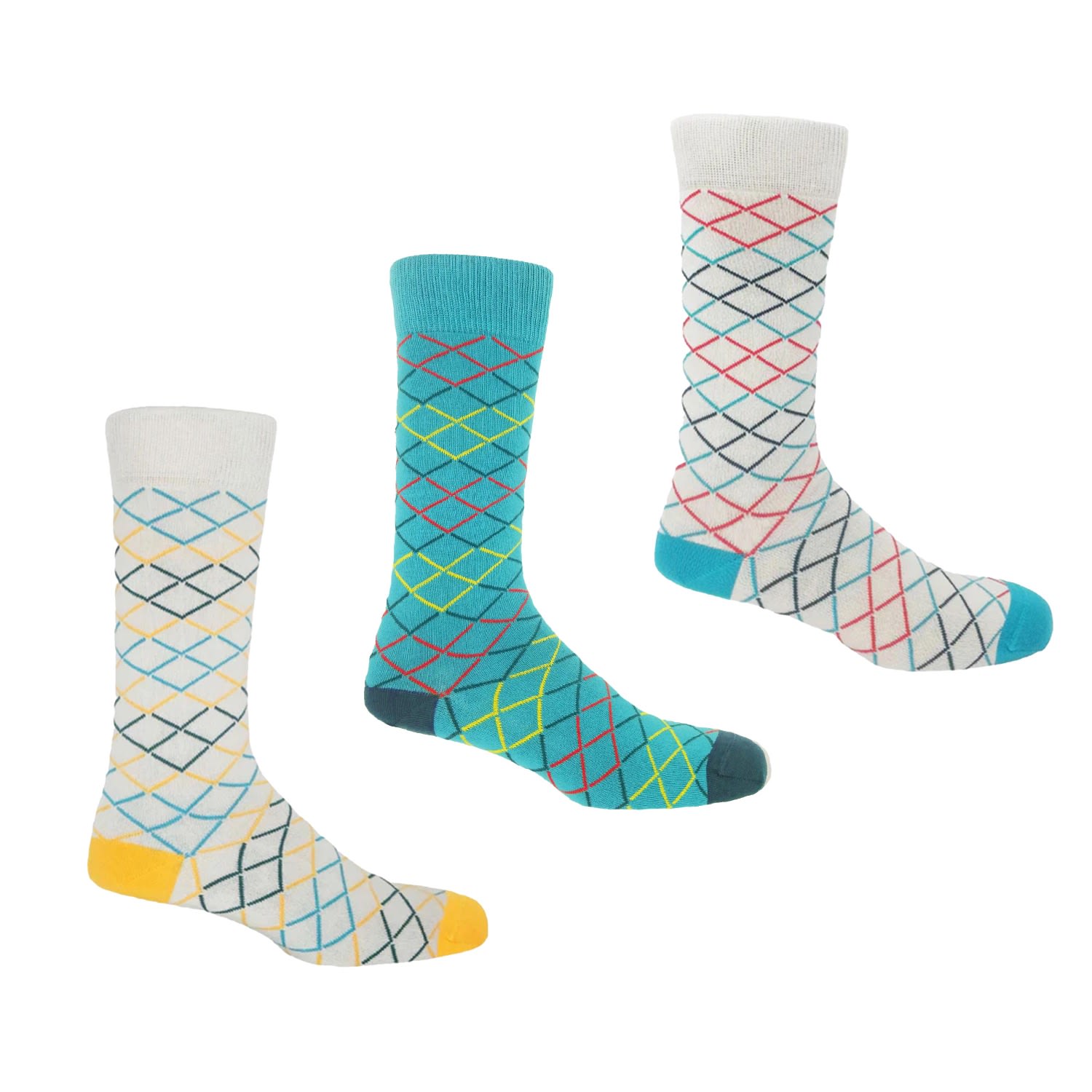 Hastings Men’s Socks Bundle - Helm, Gauntlet & Turquoise One Size Peper Harow - Made in England