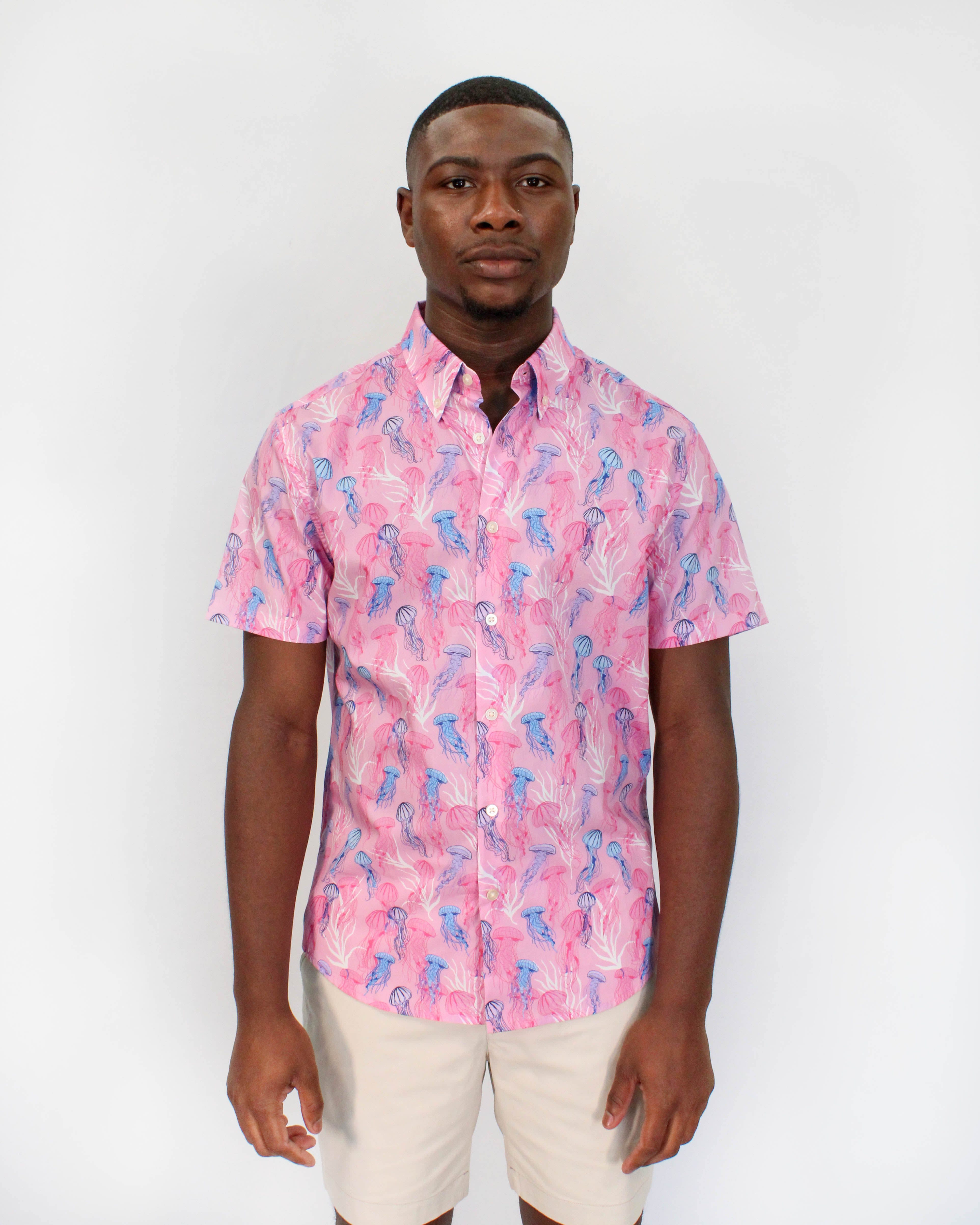 jellyfish dress shirt Skull Jellyfish Button-up Shirt: Goth Dark Art Novelty Clothing