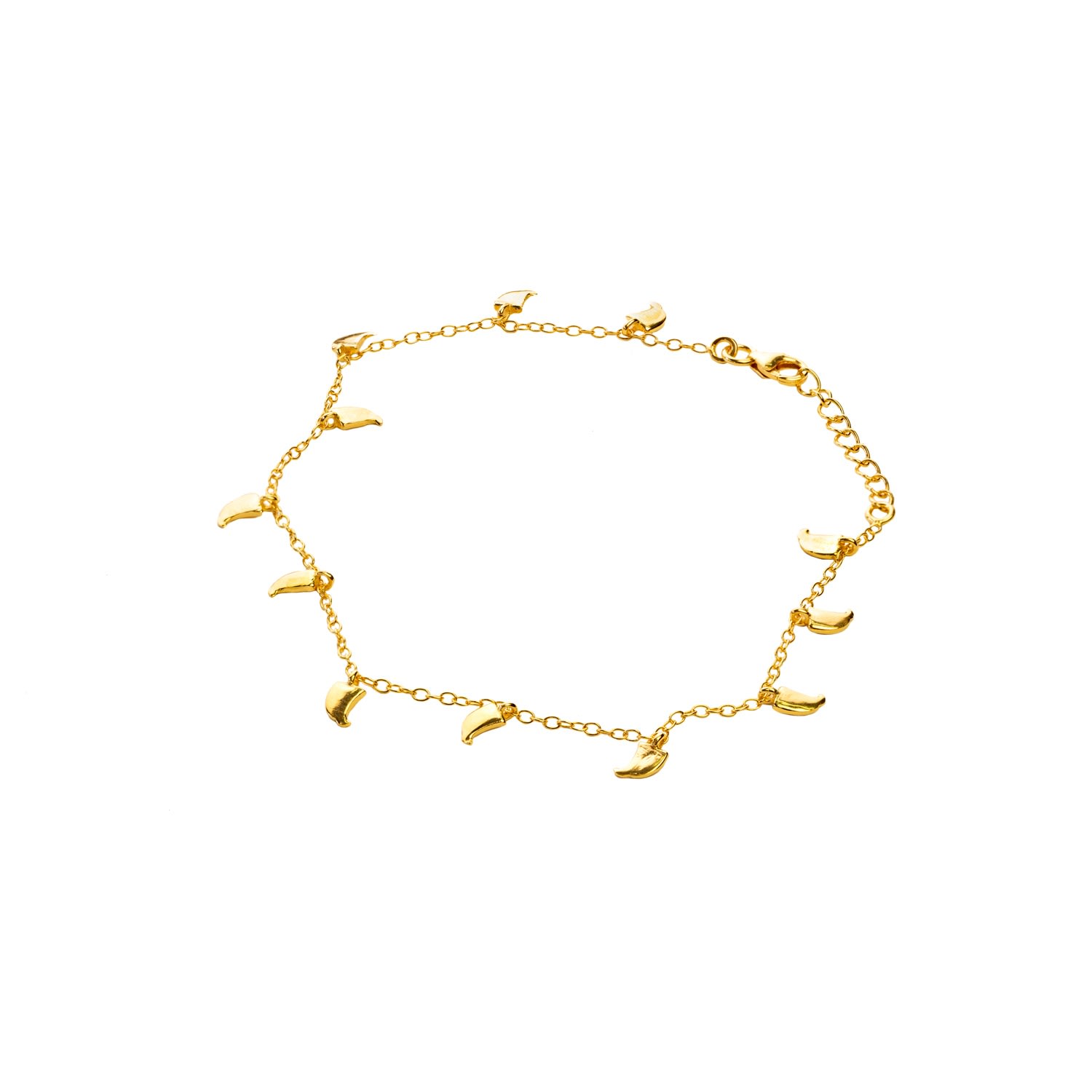 Women’s Wild Tiger Claw Anklet - Gold Vermeil Rize
