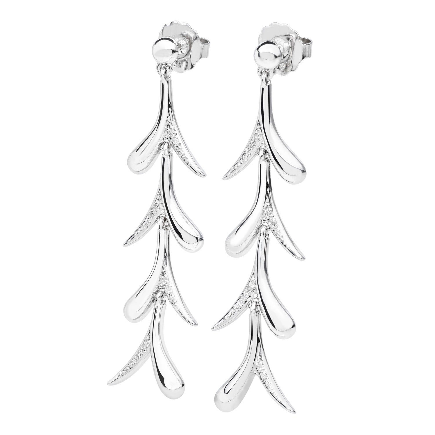 Women’s Silver Sycamore Kiss Earrings Lucy Quartermaine